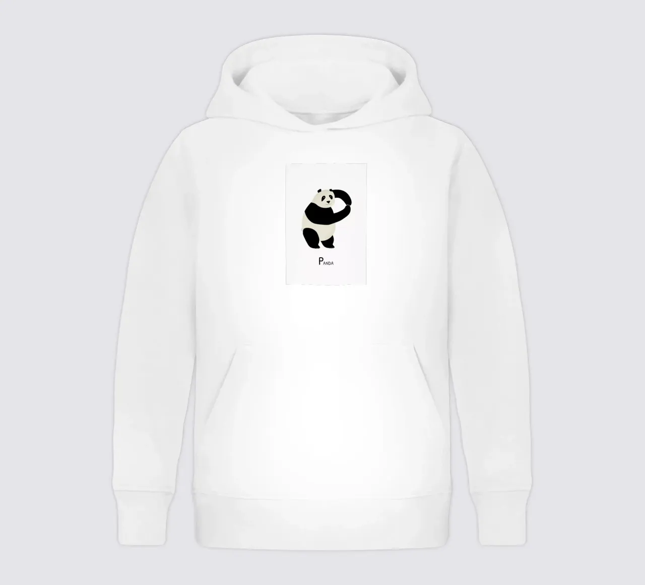 P for Panda felpa bambino con cappuccio da Little Flourishes