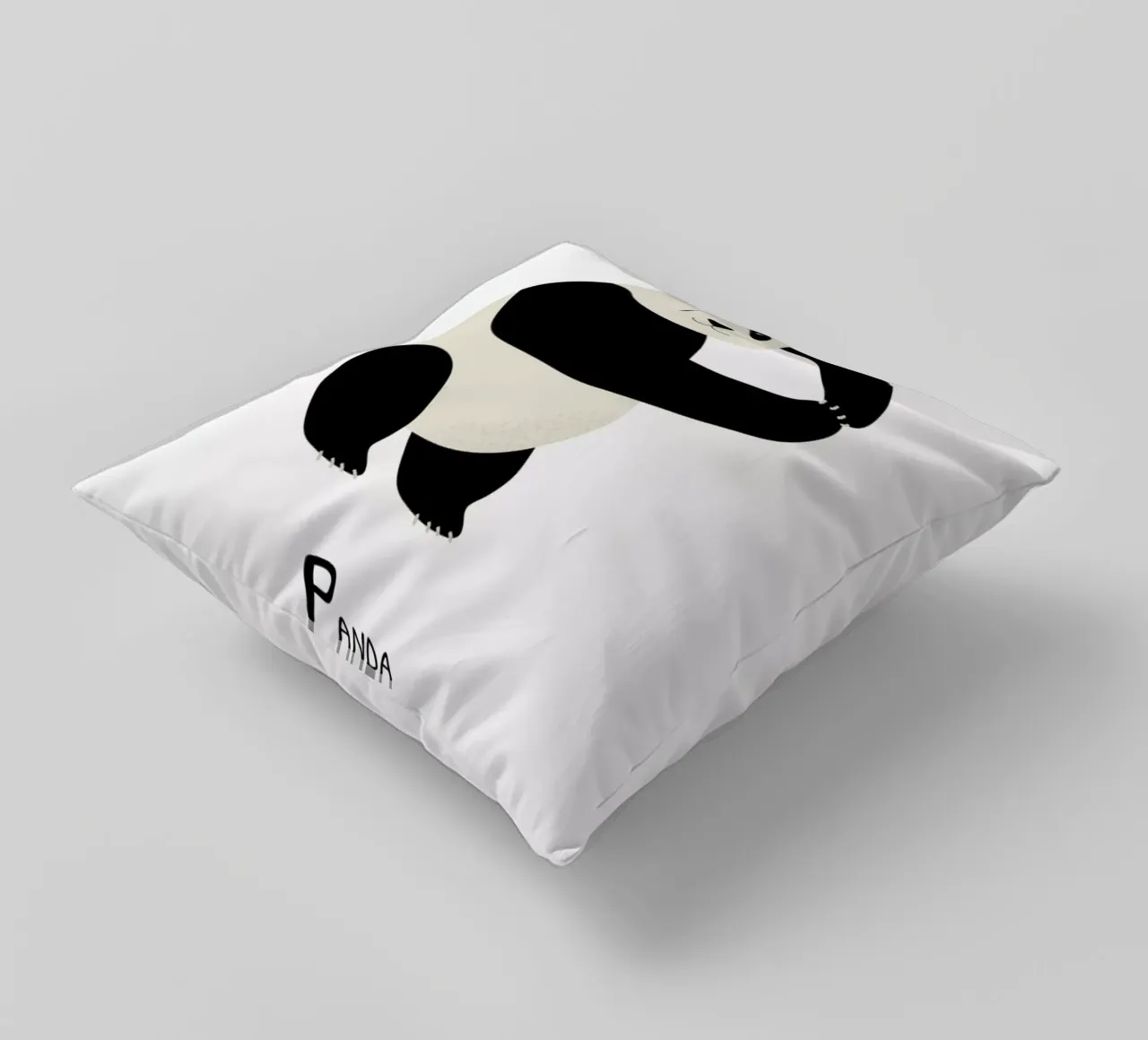 P for Panda cuscino da Little Flourishes