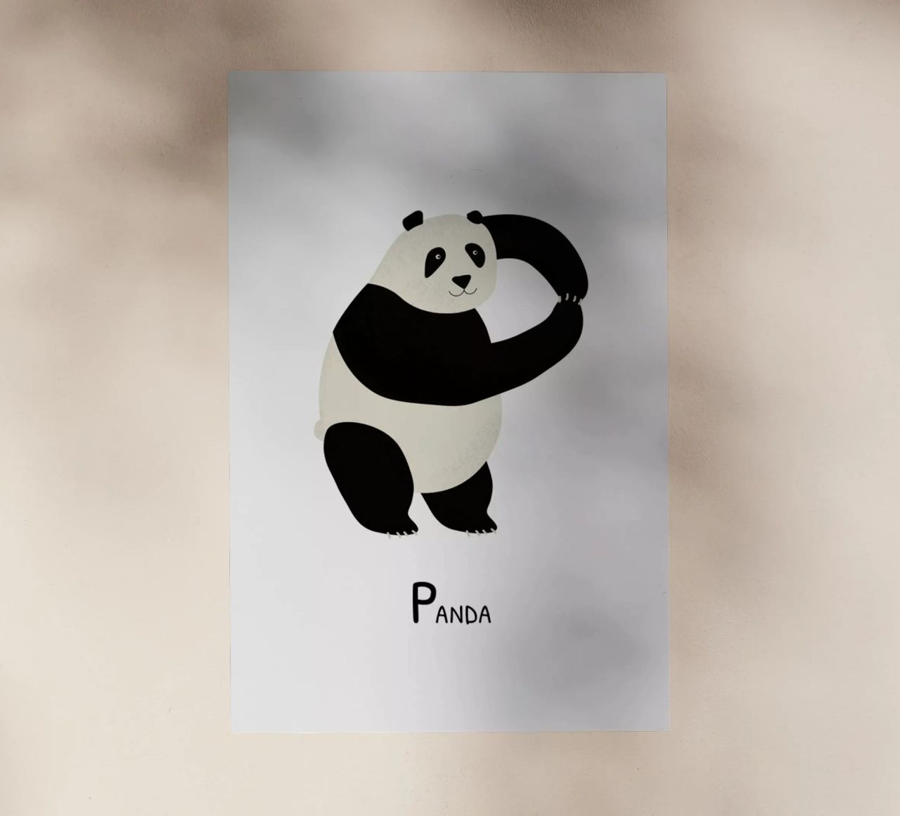 P for Panda pellicola backlit da Little Flourishes