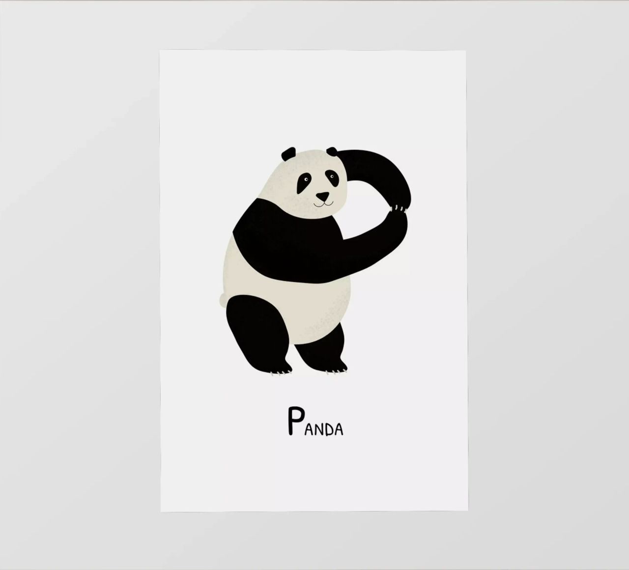 P for Panda telo in pvc da Little Flourishes