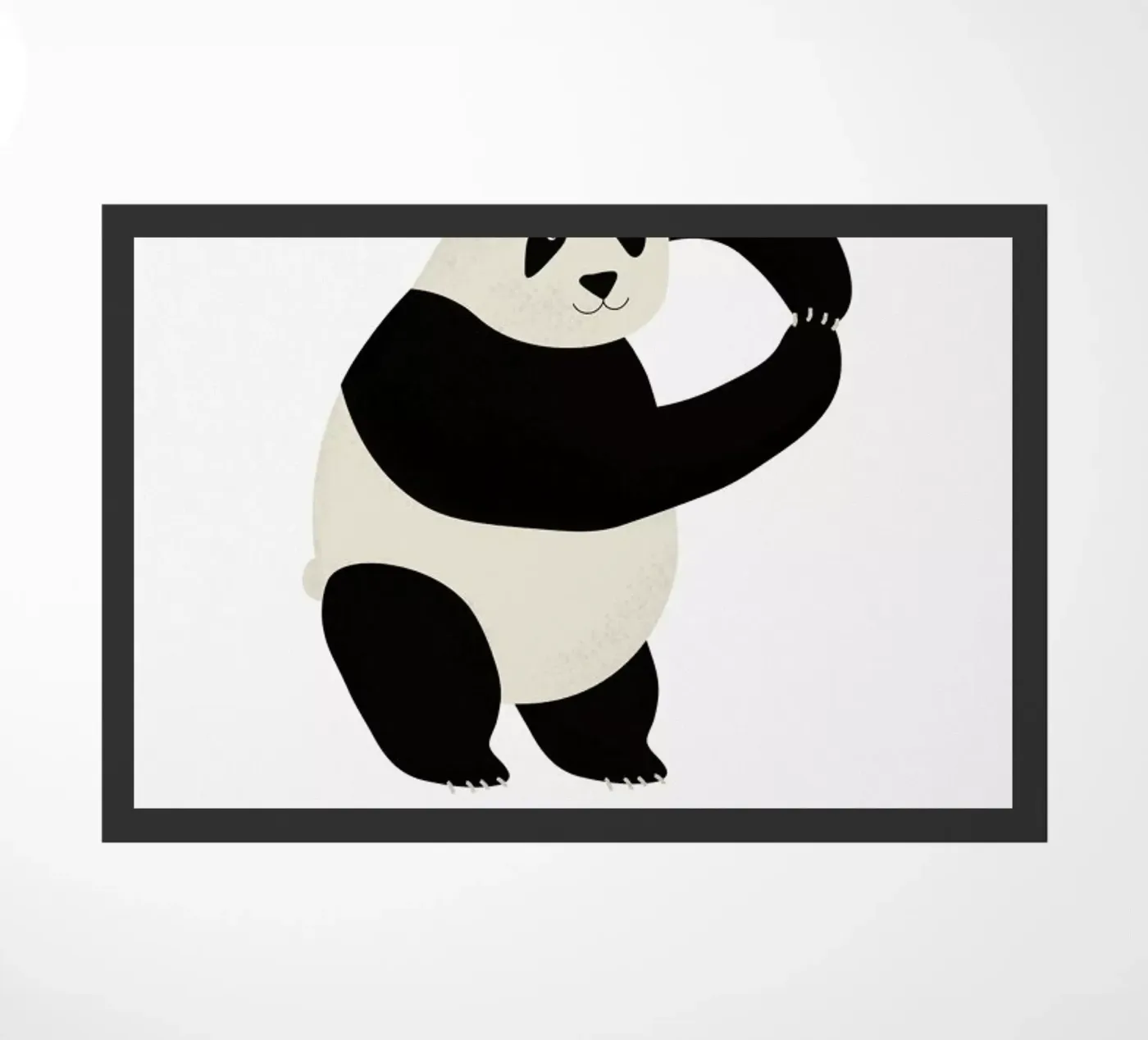 P for Panda doormat by Little Flourishes