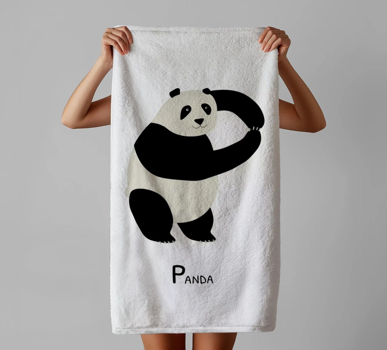 P for Panda asciugamano da bagno da Little Flourishes