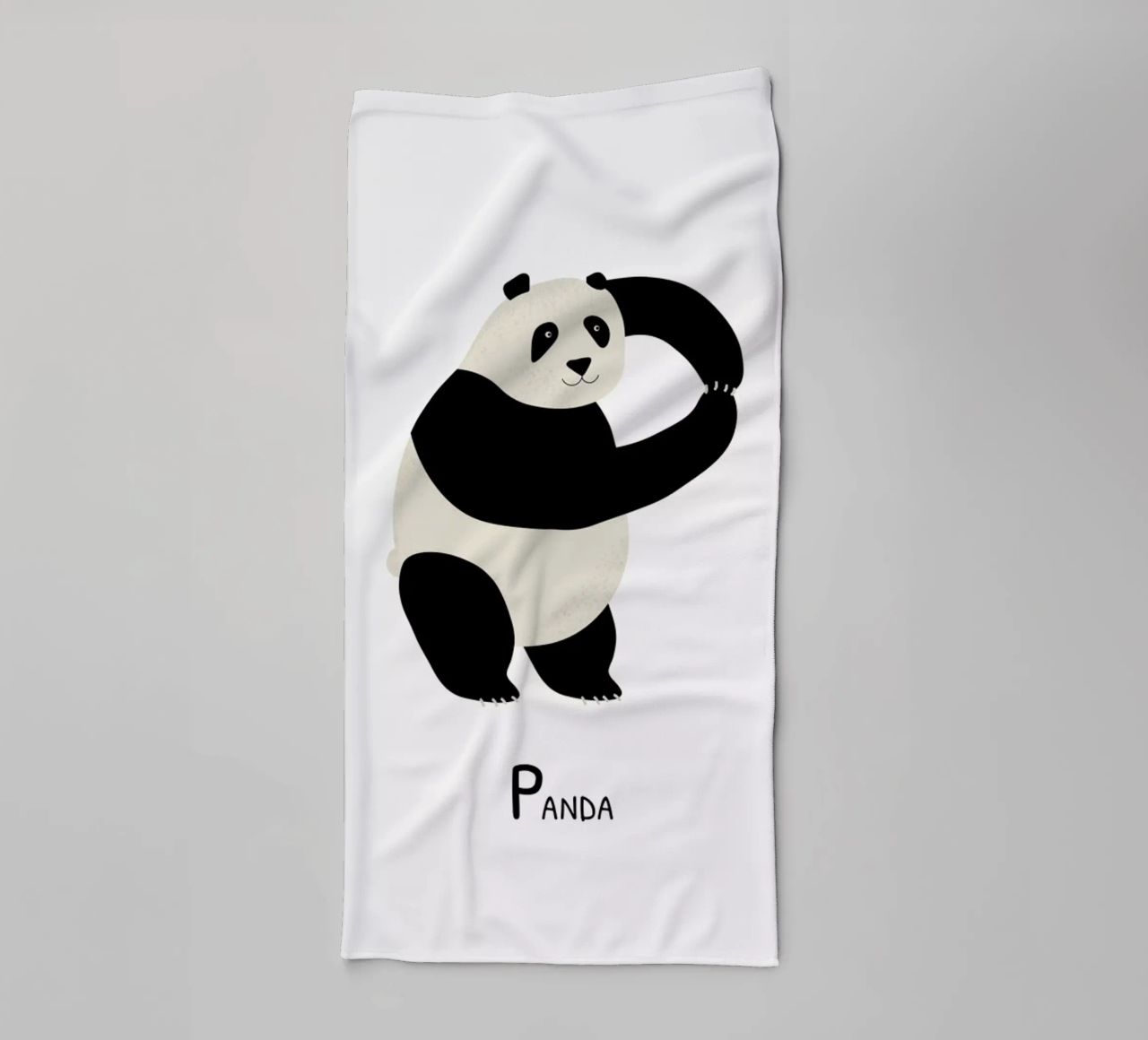 P for Panda asciugamano da bagno da Little Flourishes