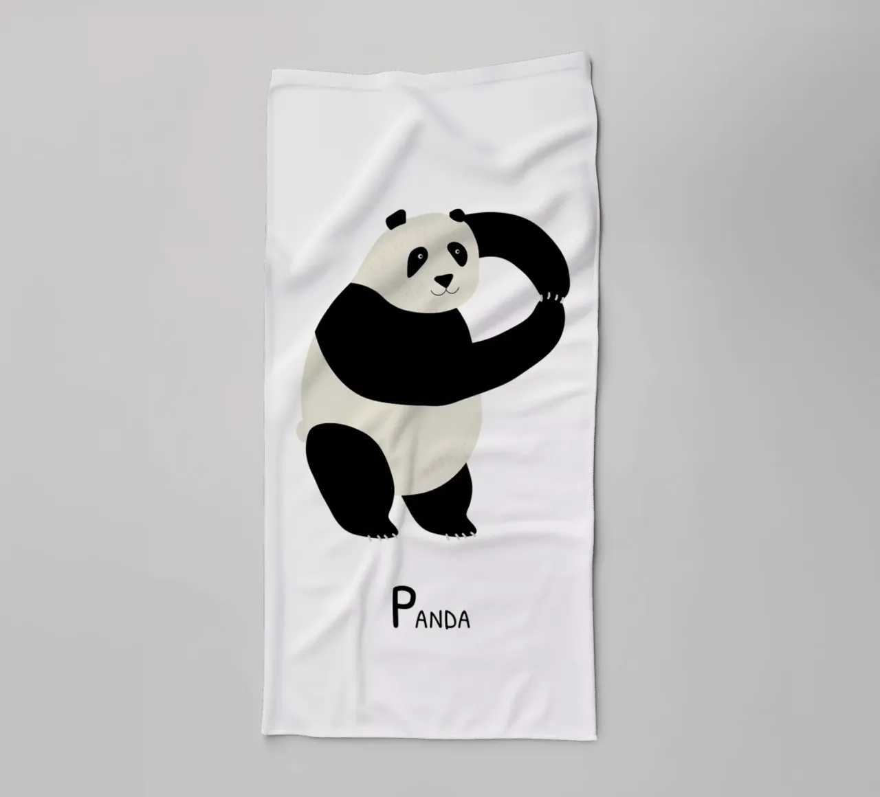 P for Panda towel by Little Flourishes