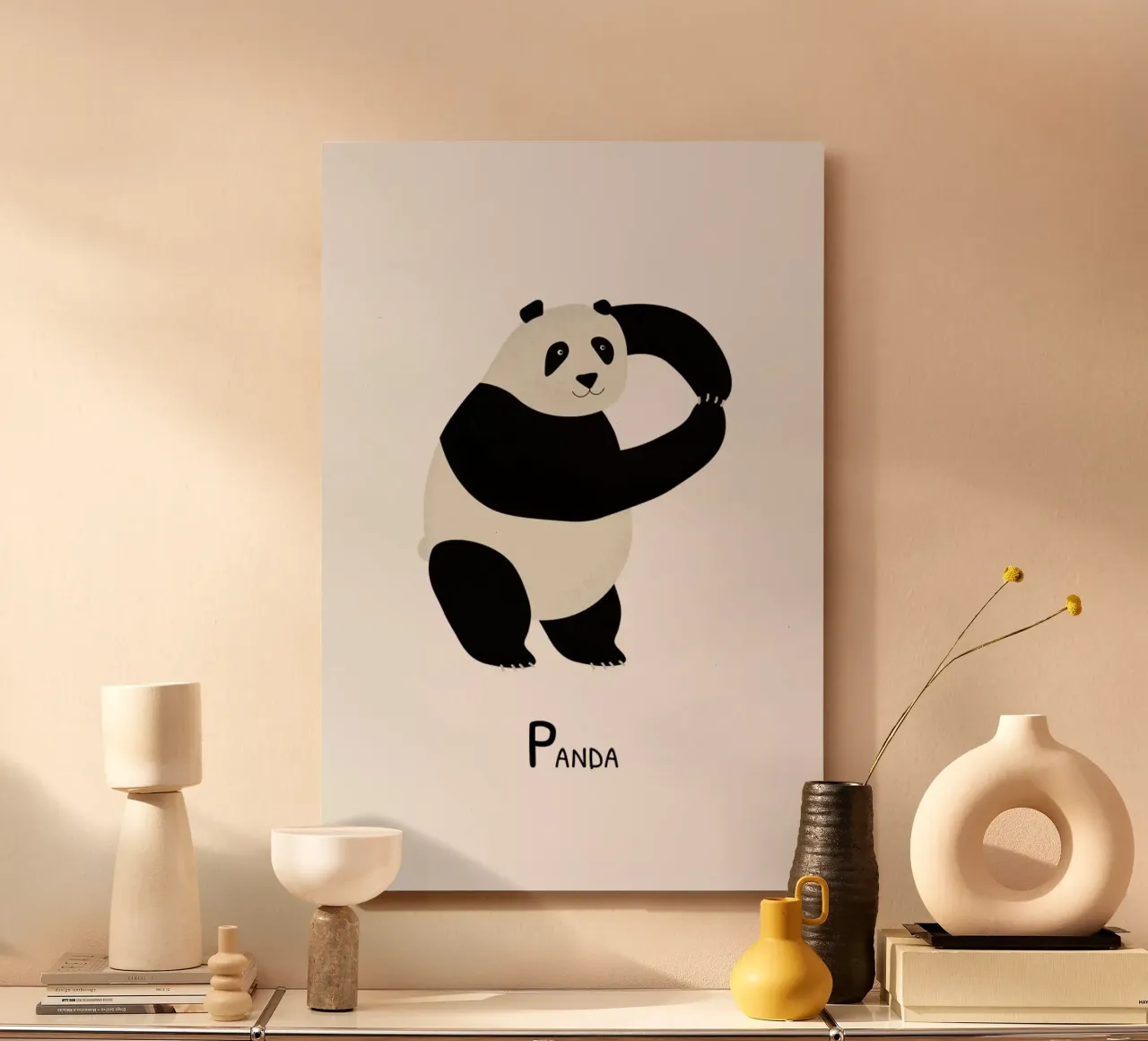 P for Panda alluminio dibond da Little Flourishes