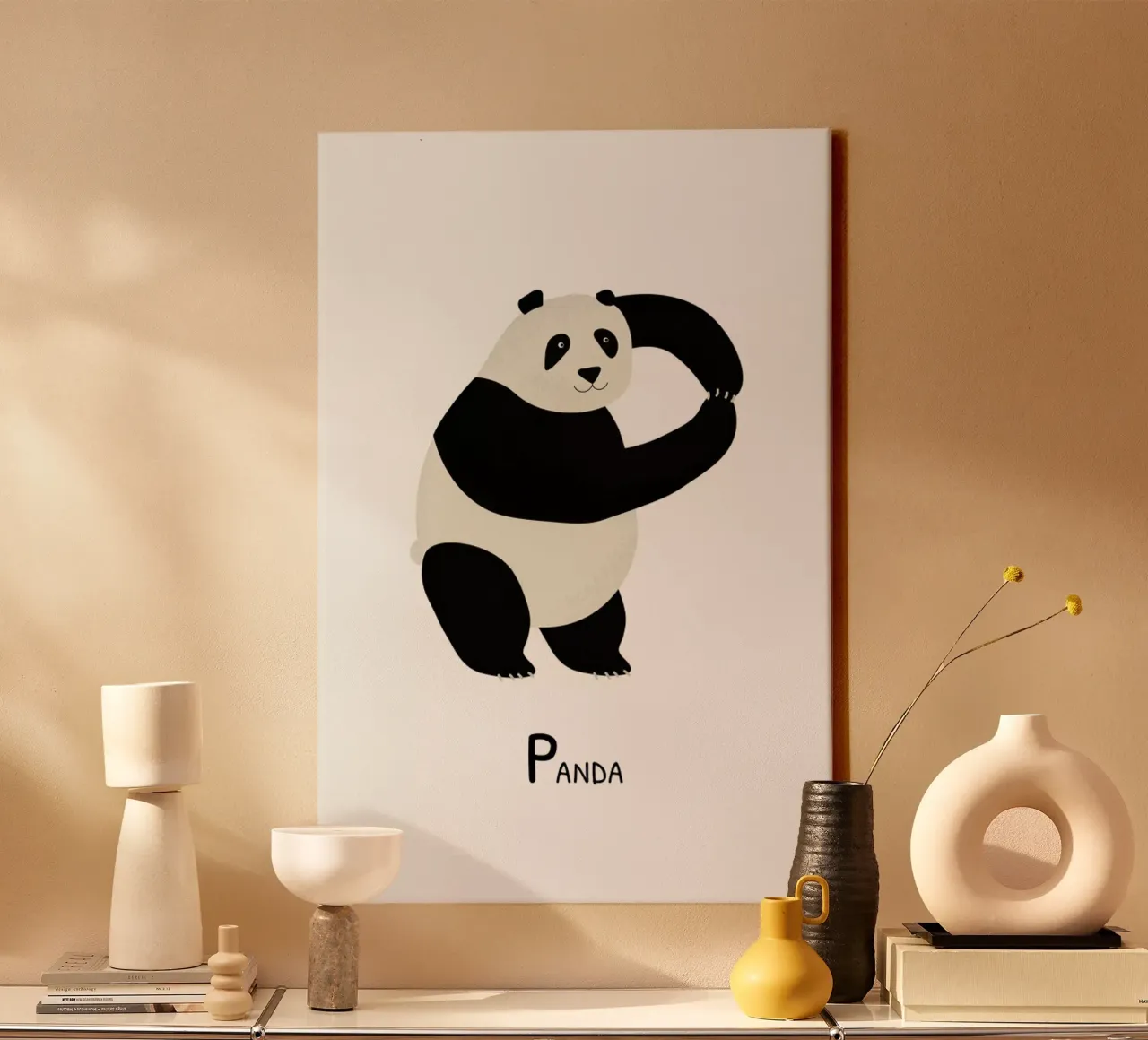 P for Panda tela da Little Flourishes