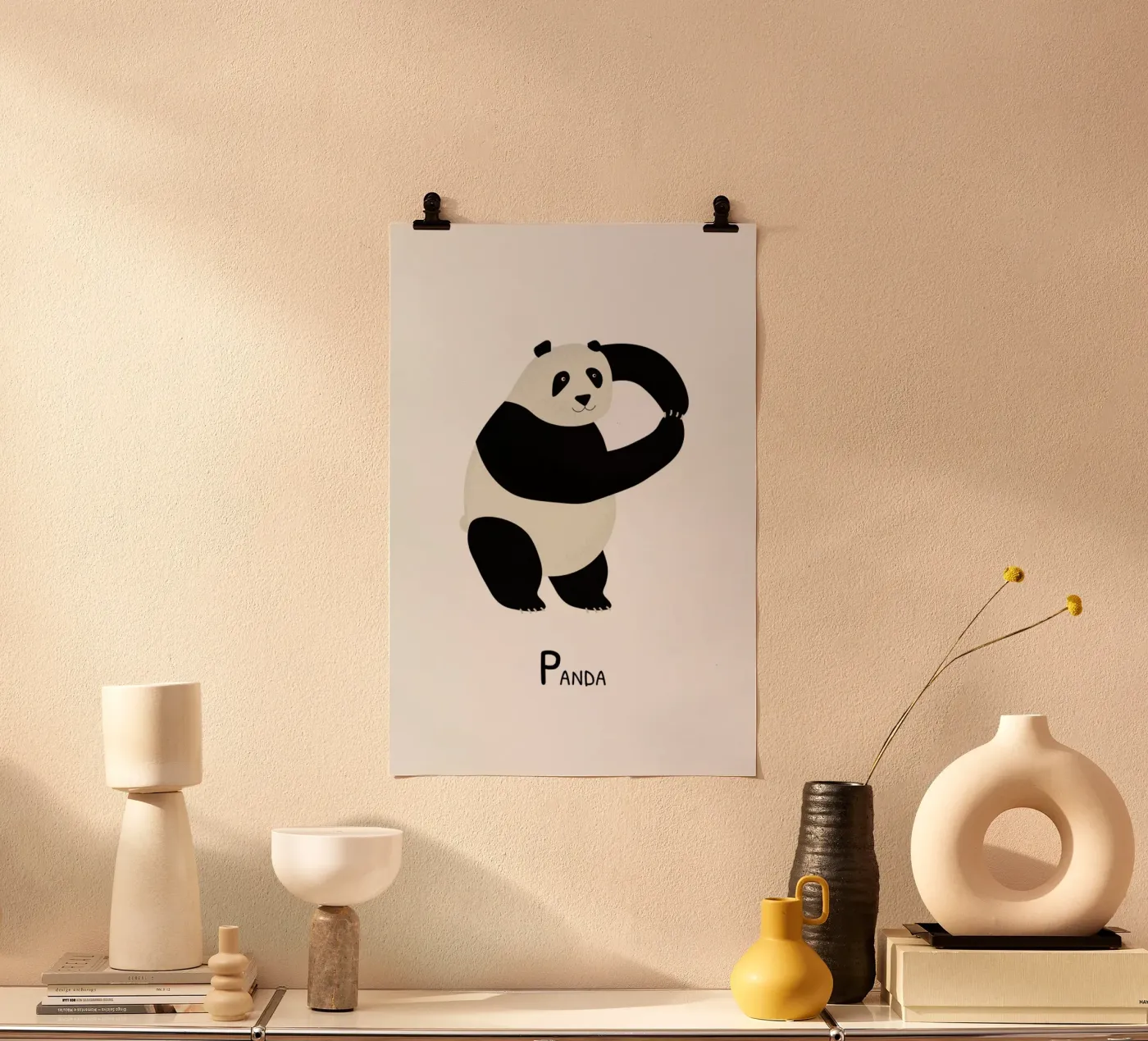 P for Panda poster by Little Flourishes