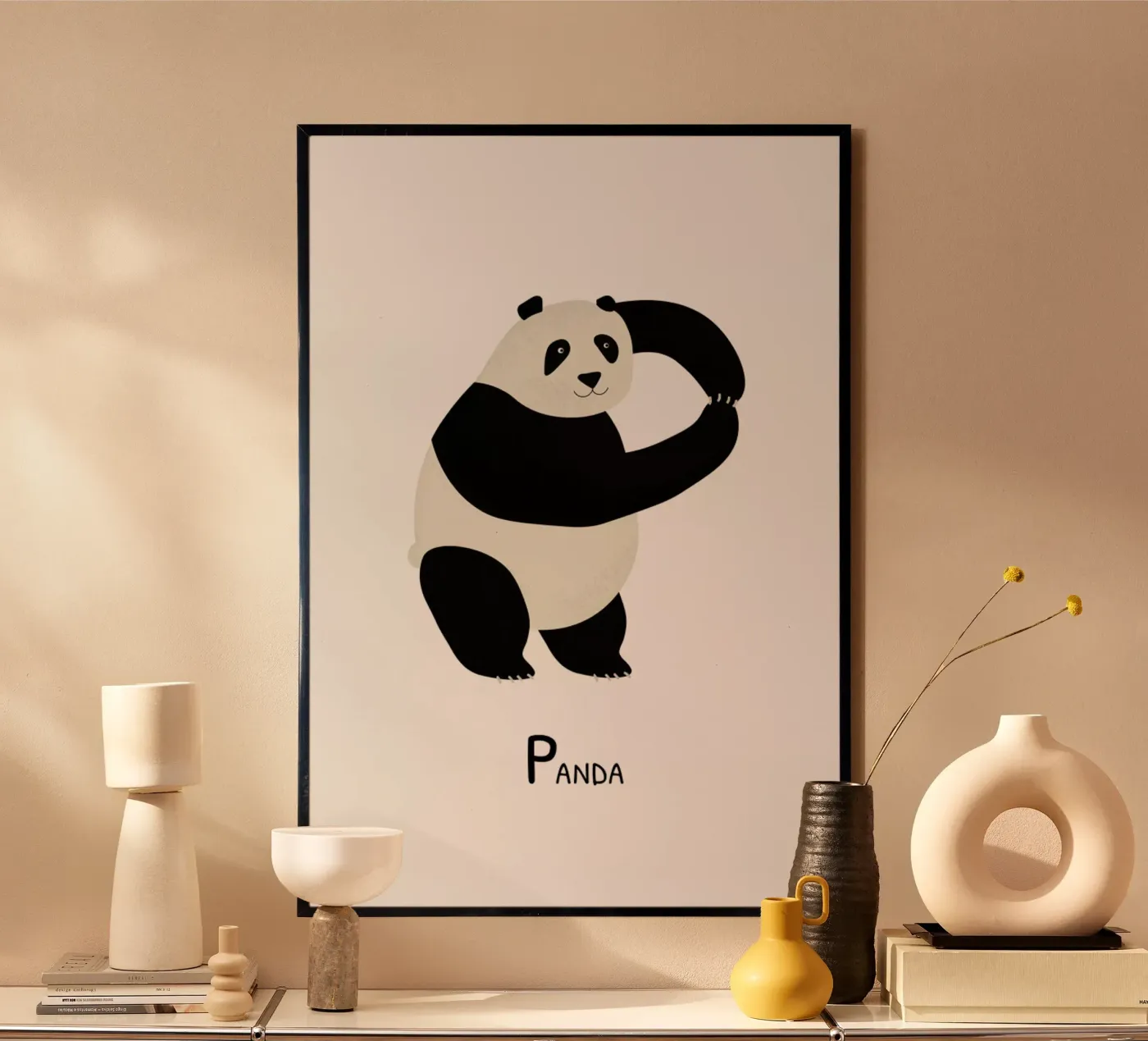 P for Panda poster by Little Flourishes