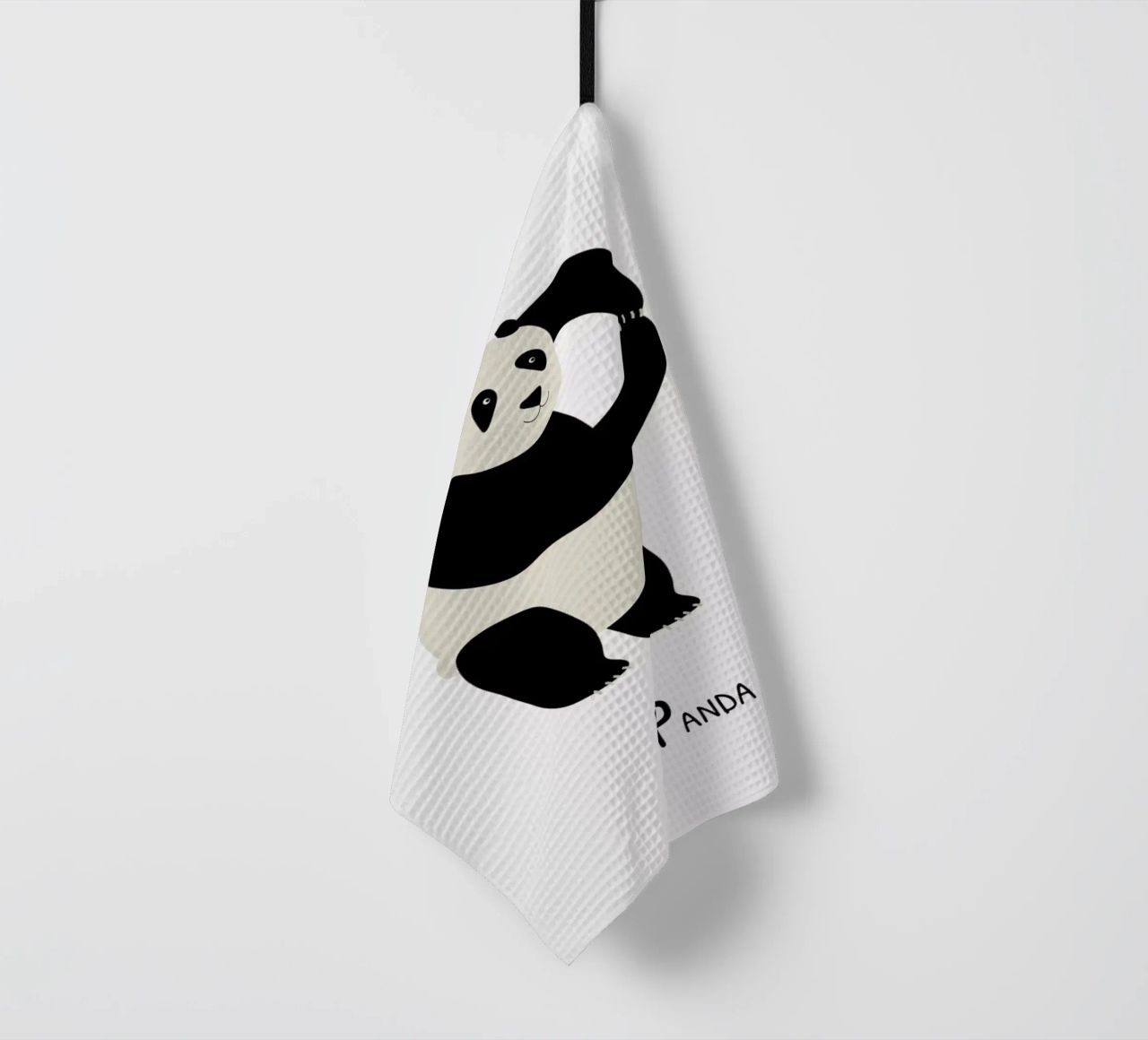 P for Panda canovaccio da cucina da Little Flourishes