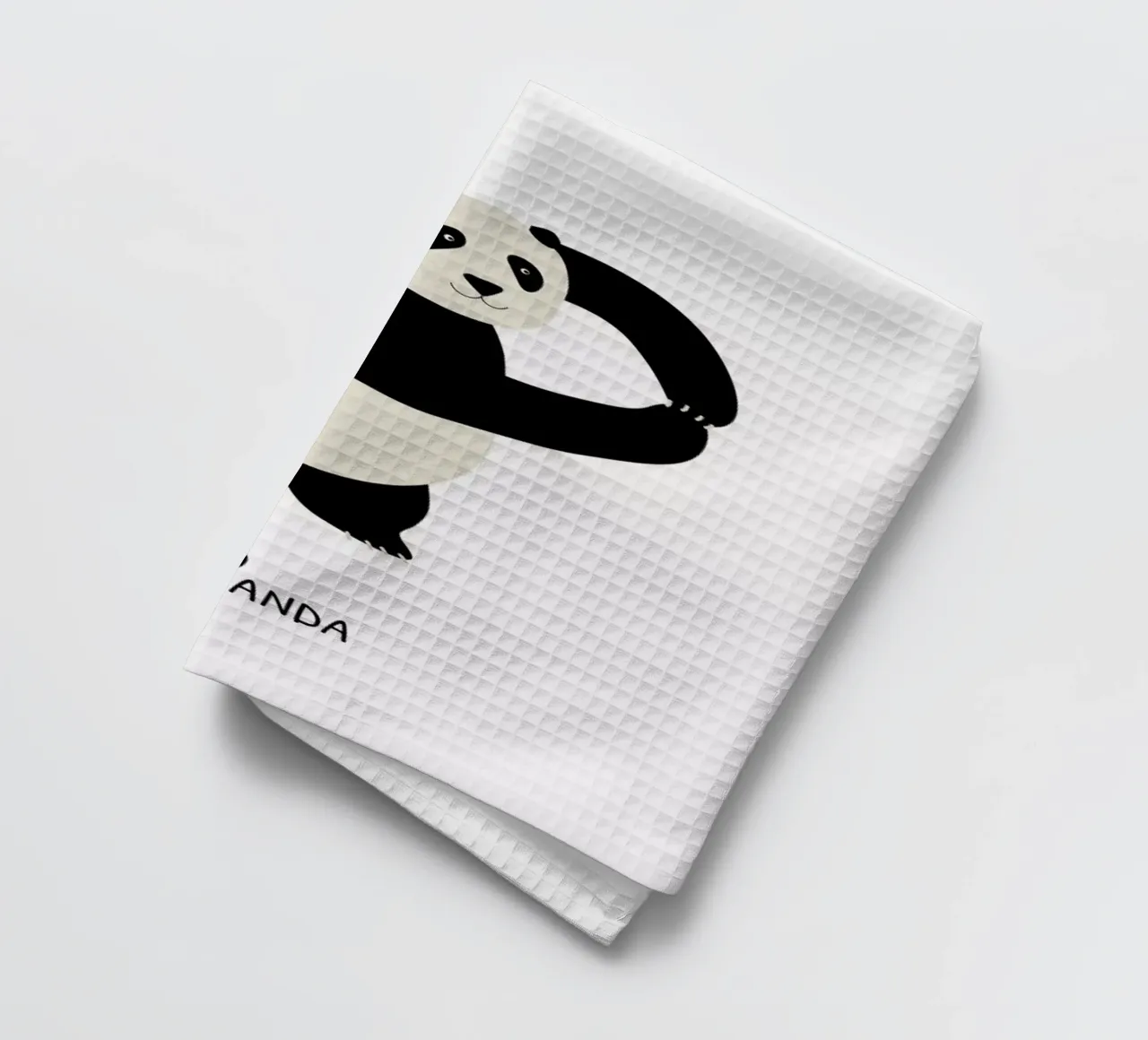 P for Panda canovaccio da cucina da Little Flourishes
