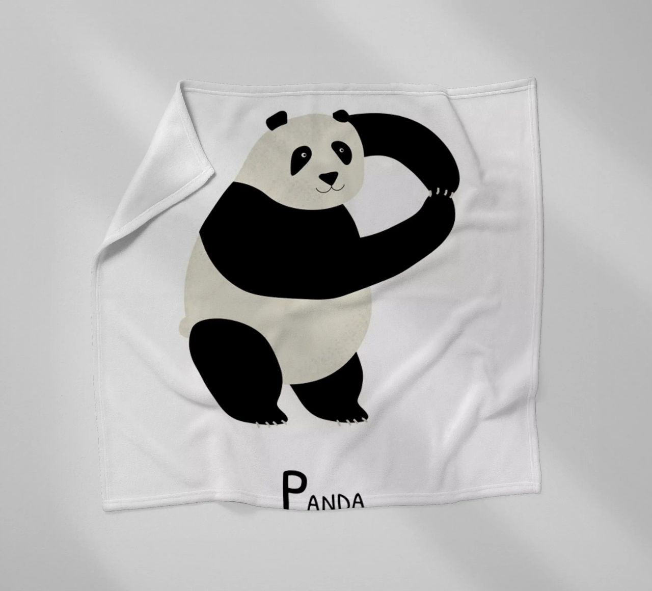 P for Panda coperta in pile da Little Flourishes