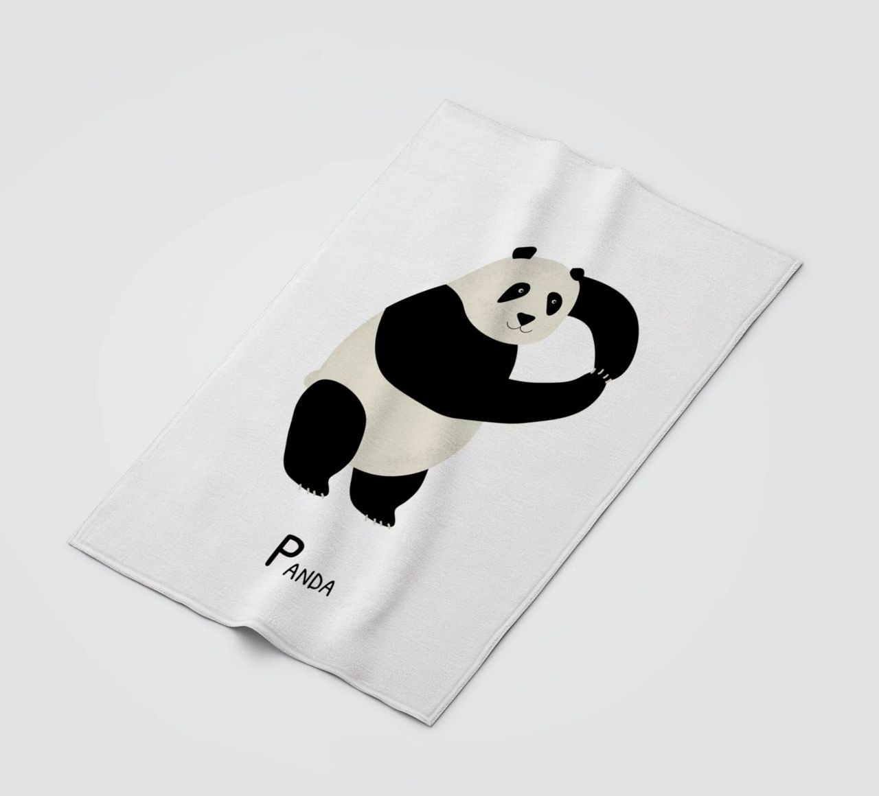 P for Panda coperta in pile da Little Flourishes