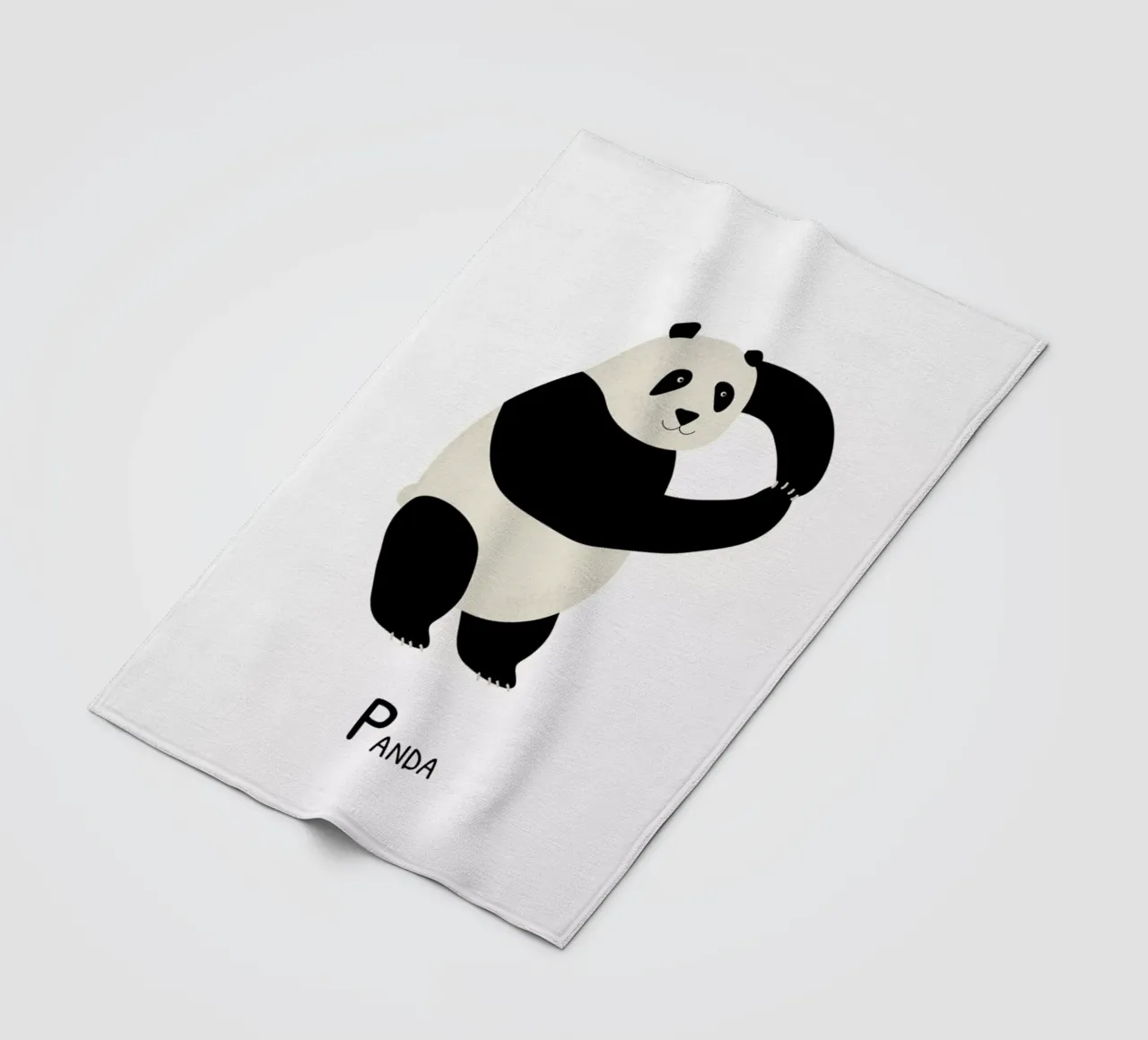 P for Panda coperta in pile da Little Flourishes