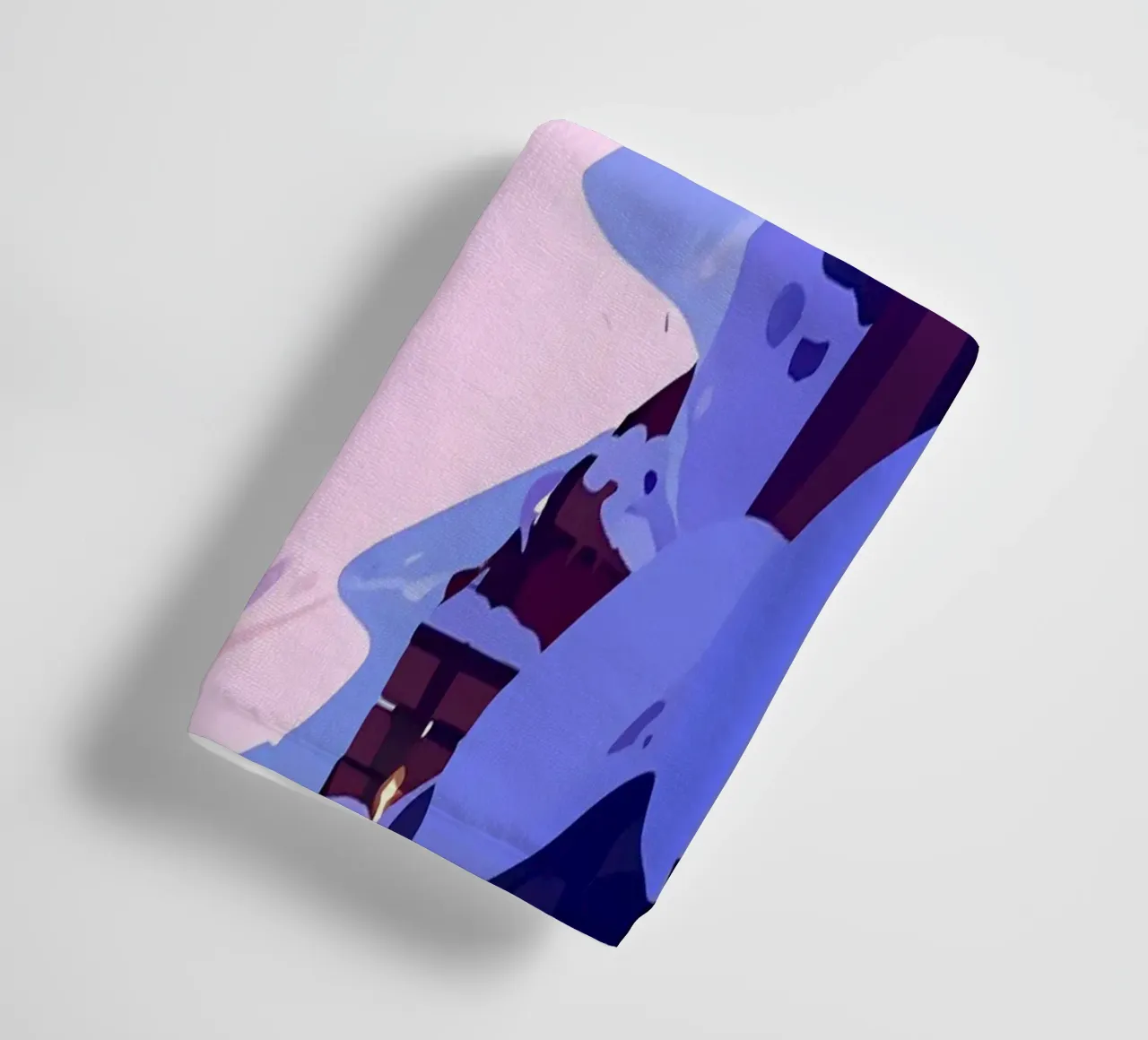 Walking Into Winter City Lofi Art towel by LoFi Gallery