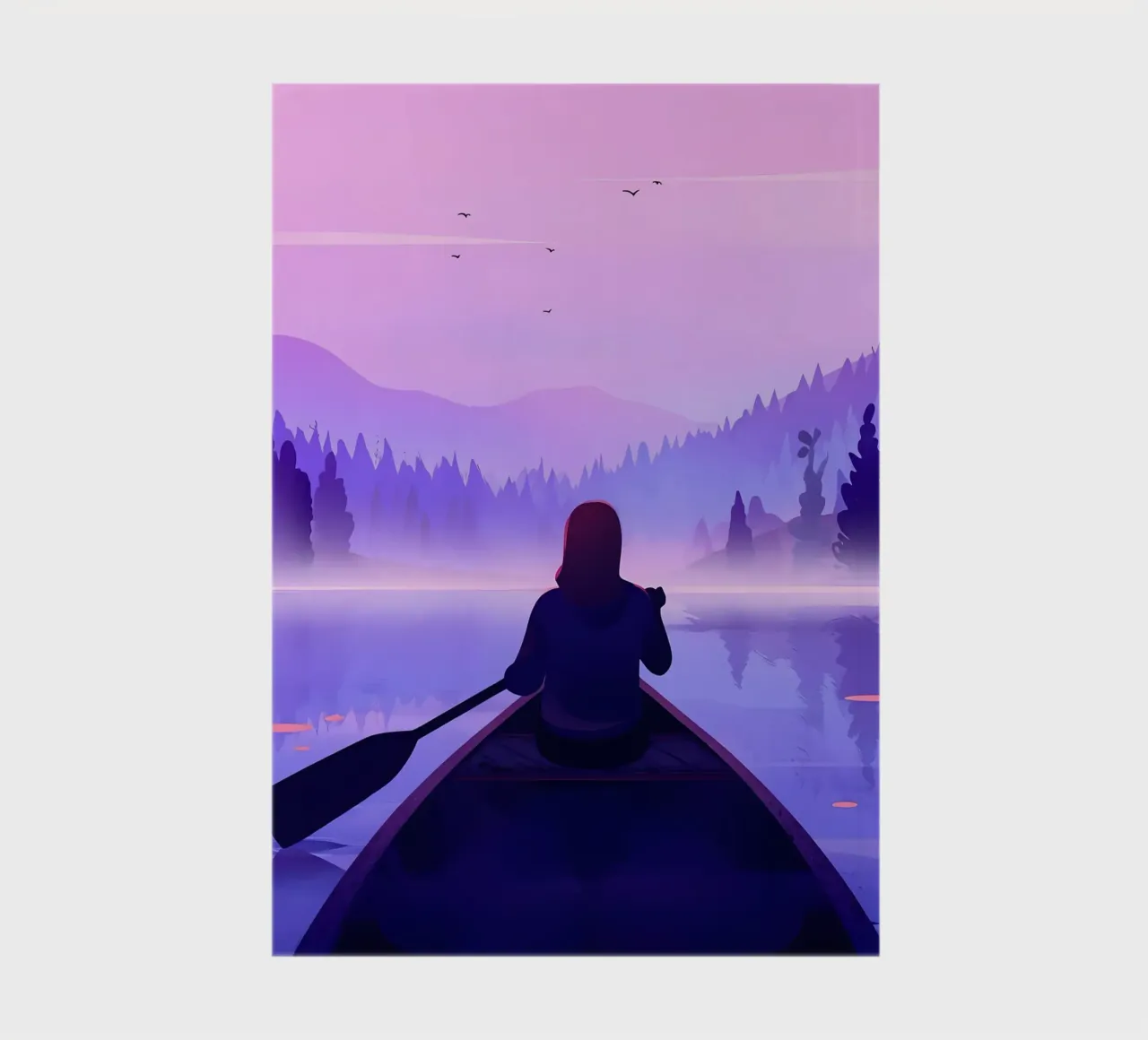 Canoa nel lago Lofi Art diario da LoFi Gallery