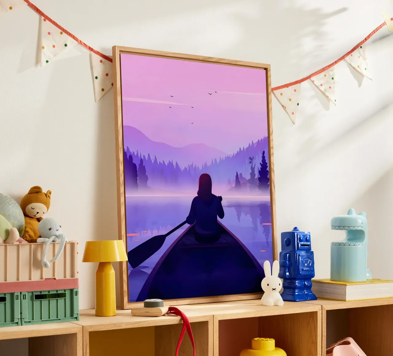 Canoa nel lago Lofi Art plexiglass da LoFi Gallery