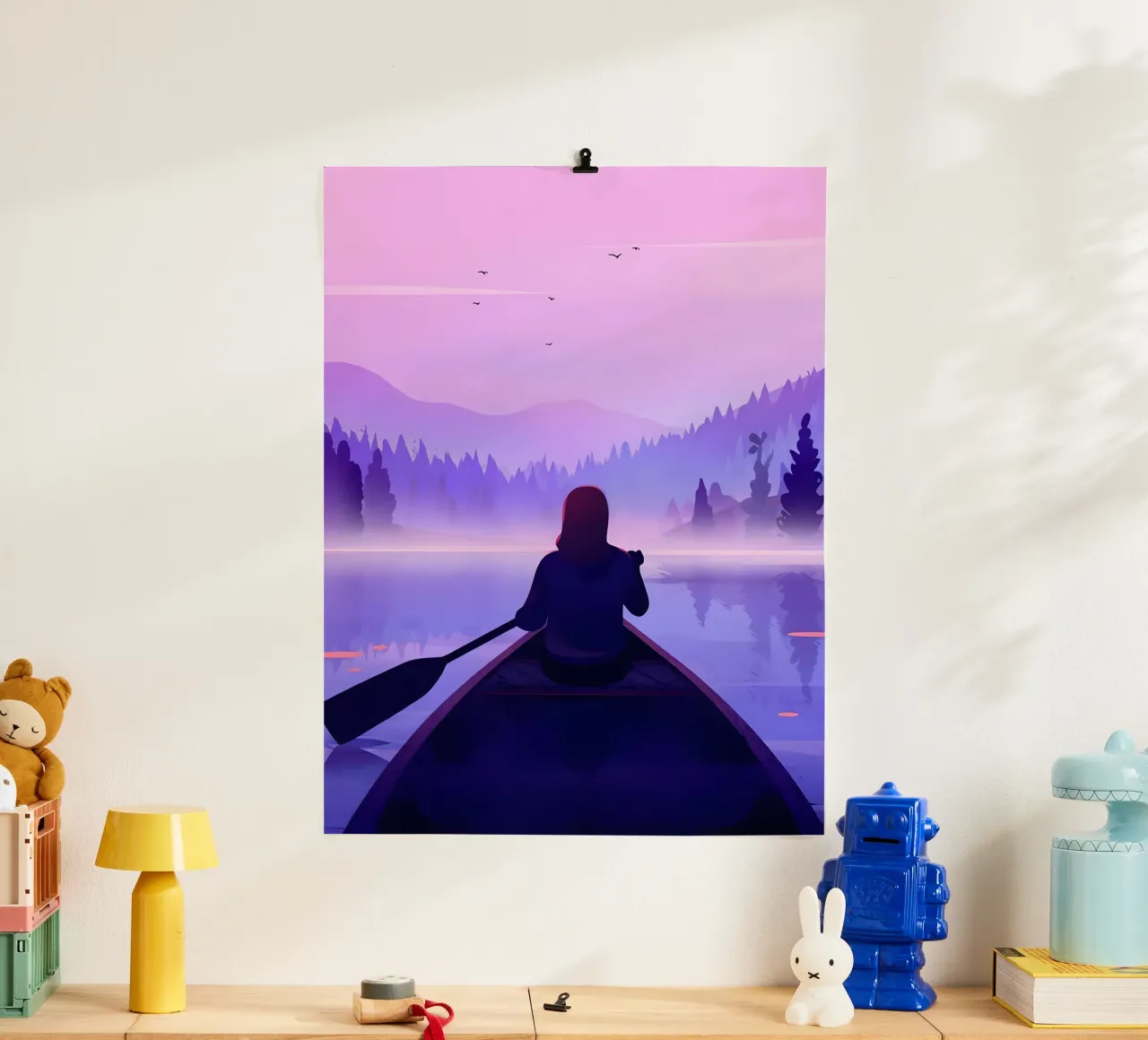Canoa nel lago Lofi Art carta hahnemühle da LoFi Gallery