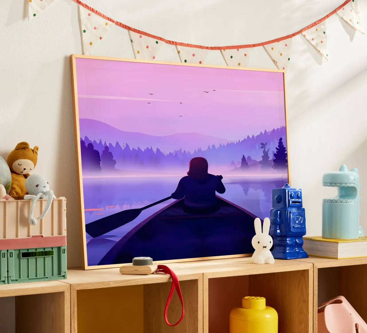 Canoa nel lago Lofi Art carta hahnemühle da LoFi Gallery