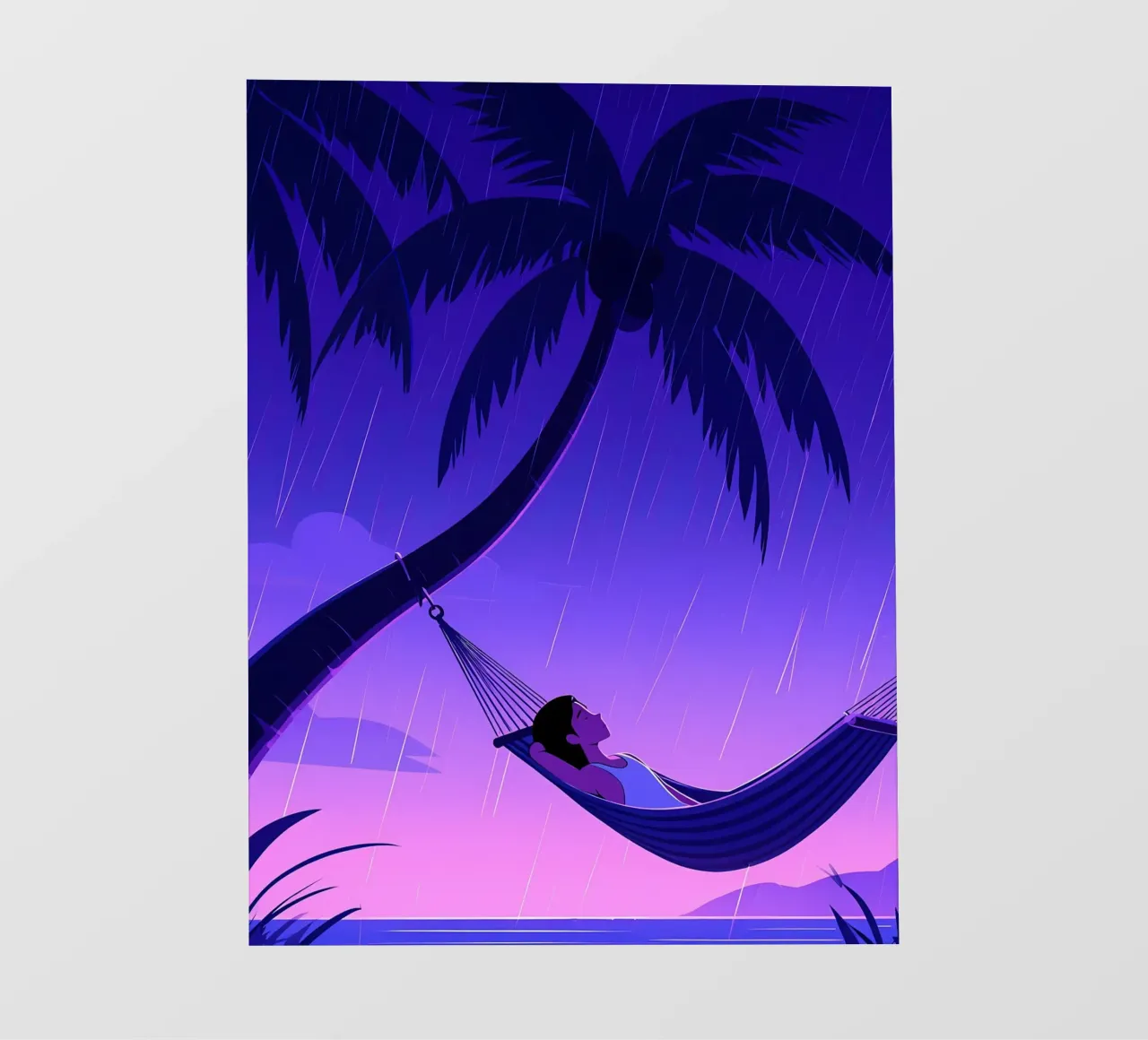 Ausruhen auf Hängematte Lofi Art PVC Plane von LoFi Gallery