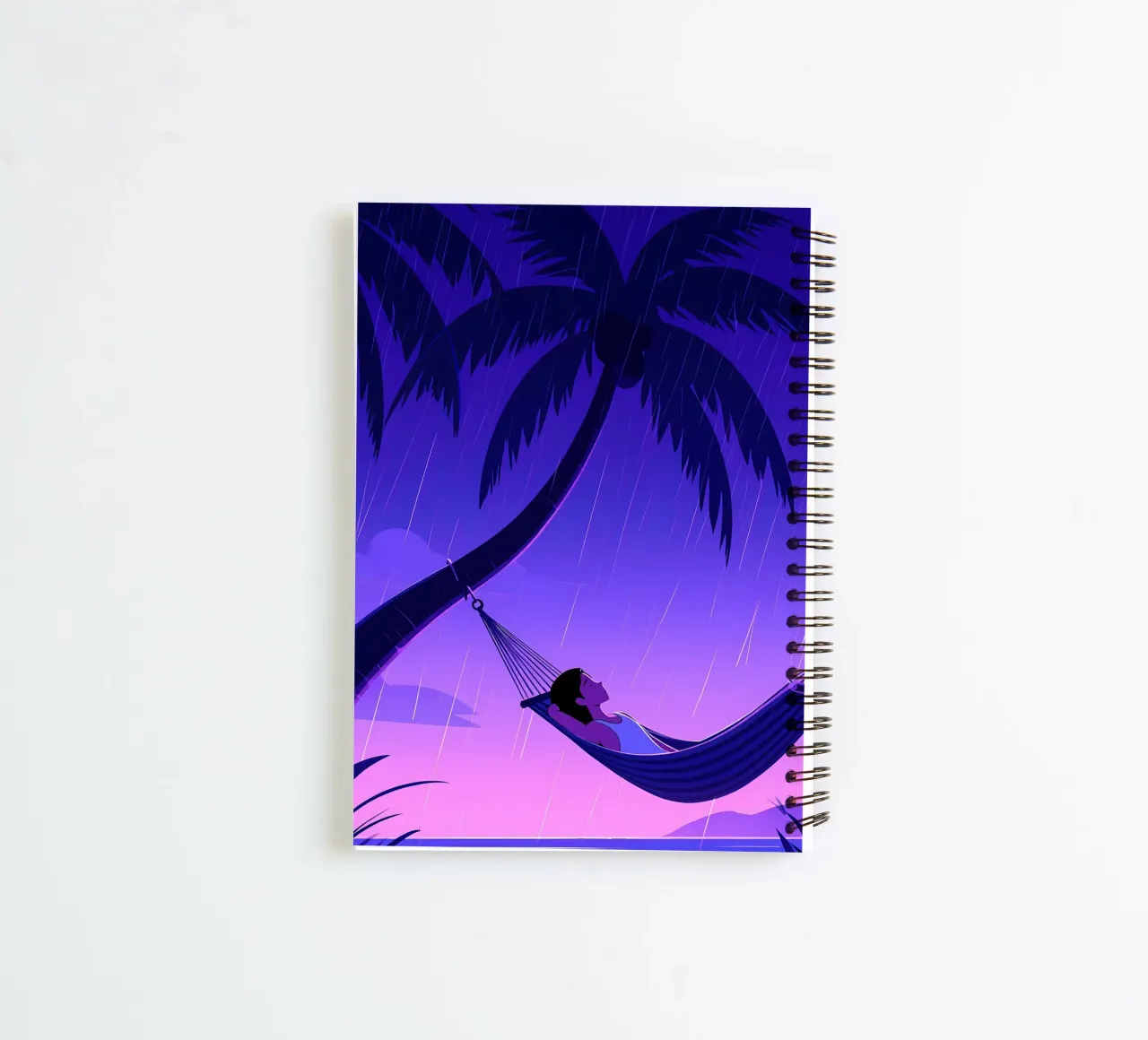 Resting On Hammock Lofi Art spiral notebook by LoFi Gallery