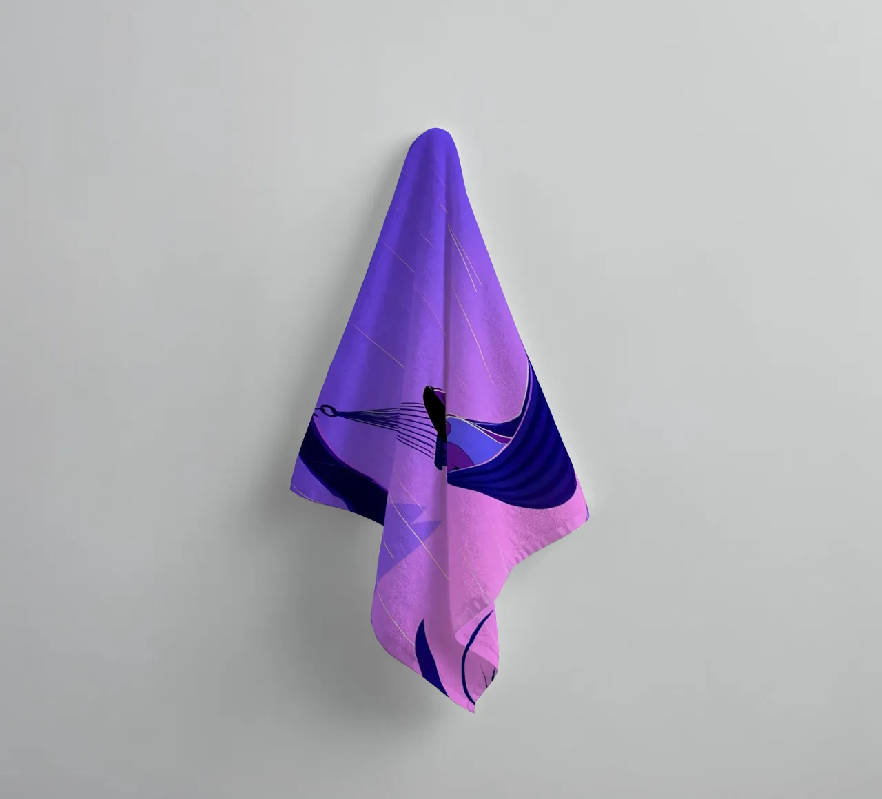 Resting On Hammock Lofi Art towel by LoFi Gallery