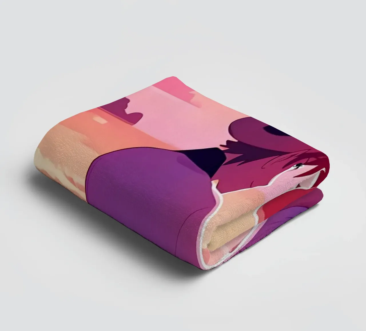 In spiaggia quando il sole tramonta Lofi Art asciugamano da bagno da LoFi Gallery