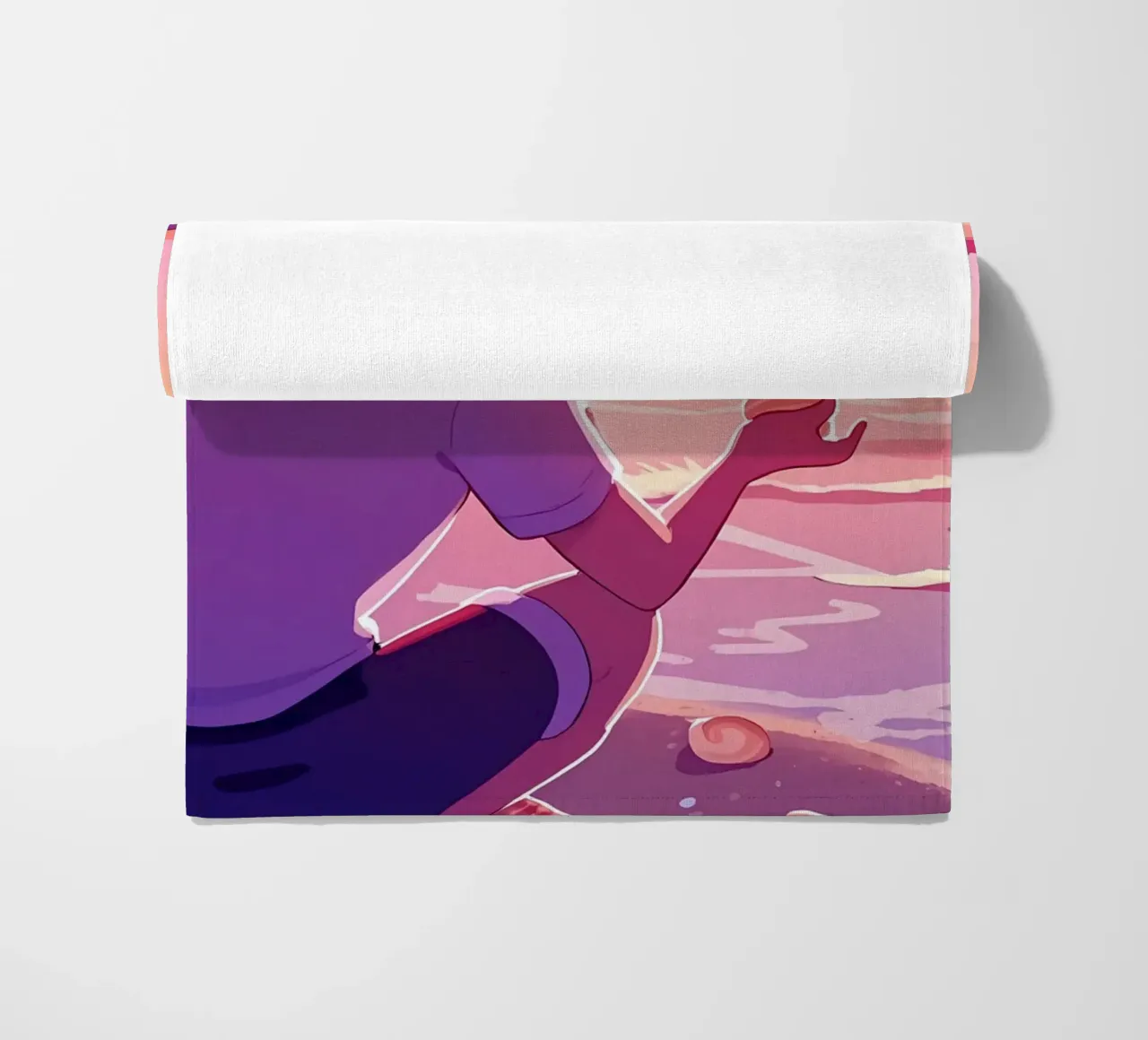 In spiaggia quando il sole tramonta Lofi Art telo mare da LoFi Gallery