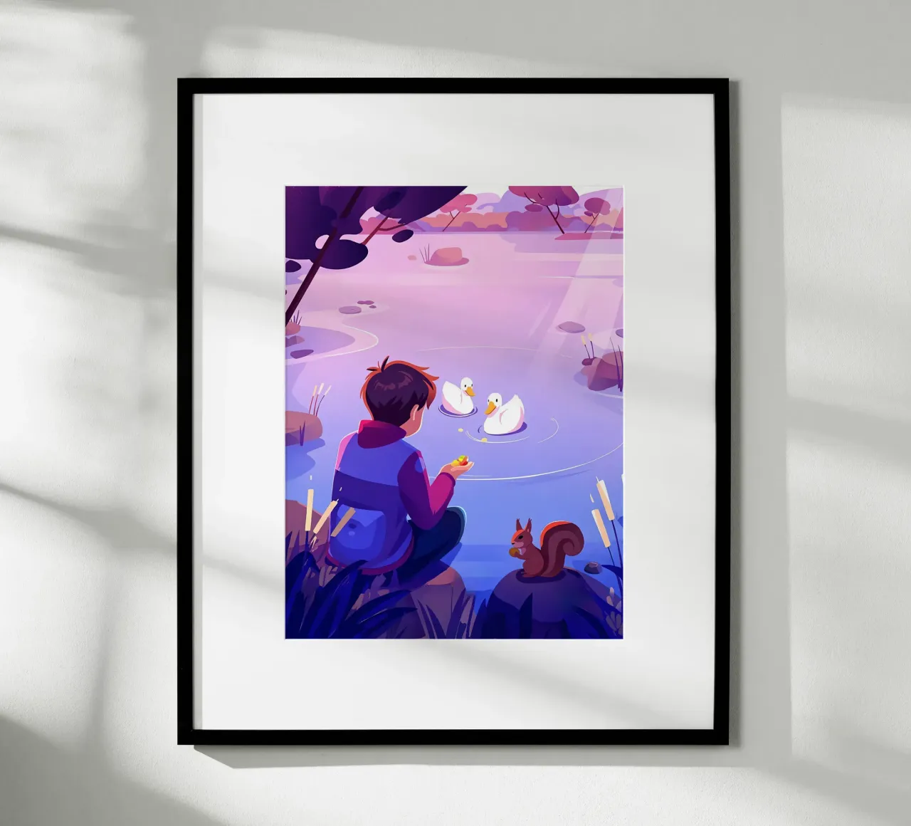 Nutrire anatre e scoiattoli Lofi Art carta hahnemühle da LoFi Gallery