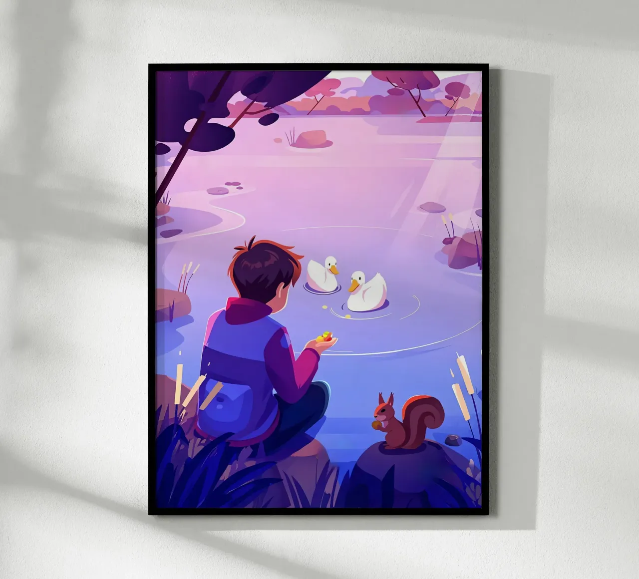 Nutrire anatre e scoiattoli Lofi Art carta hahnemühle da LoFi Gallery