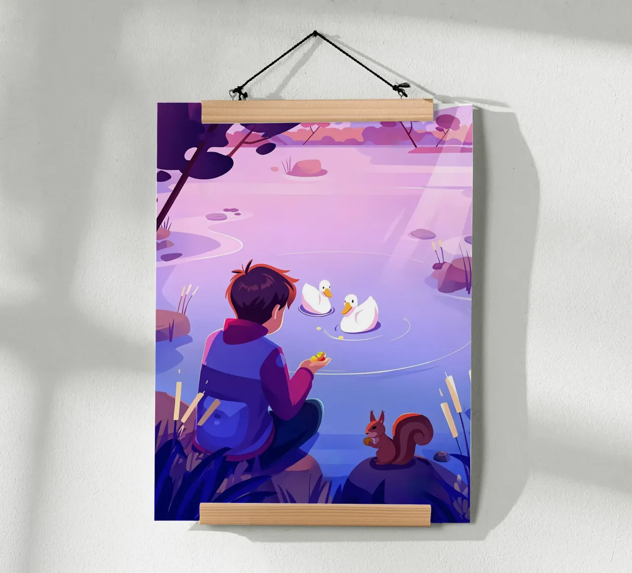 Nutrire anatre e scoiattoli Lofi Art carta hahnemühle da LoFi Gallery