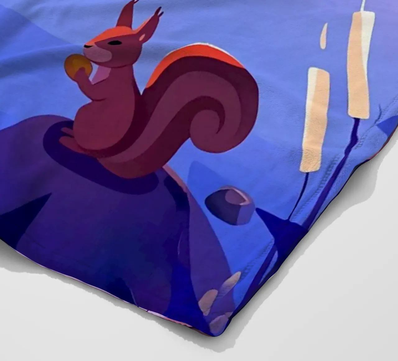 Nutrire anatre e scoiattoli Lofi Art coperta in pile da LoFi Gallery