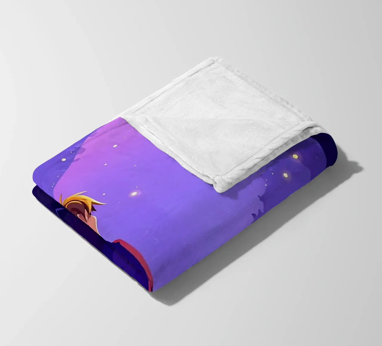 Ragazzo nella foresta con scoiattolo Lofi Art coperta in pile da LoFi Gallery