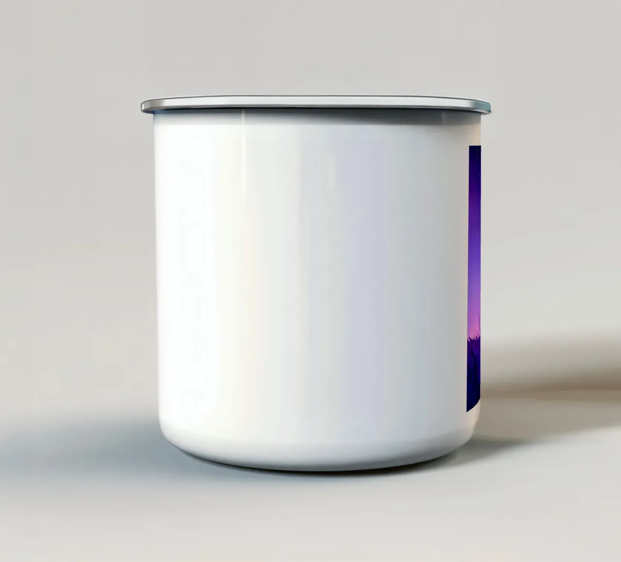 Ragazzo che osserva le stelle nella notte Lofi Art tazza in smalto da LoFi Gallery