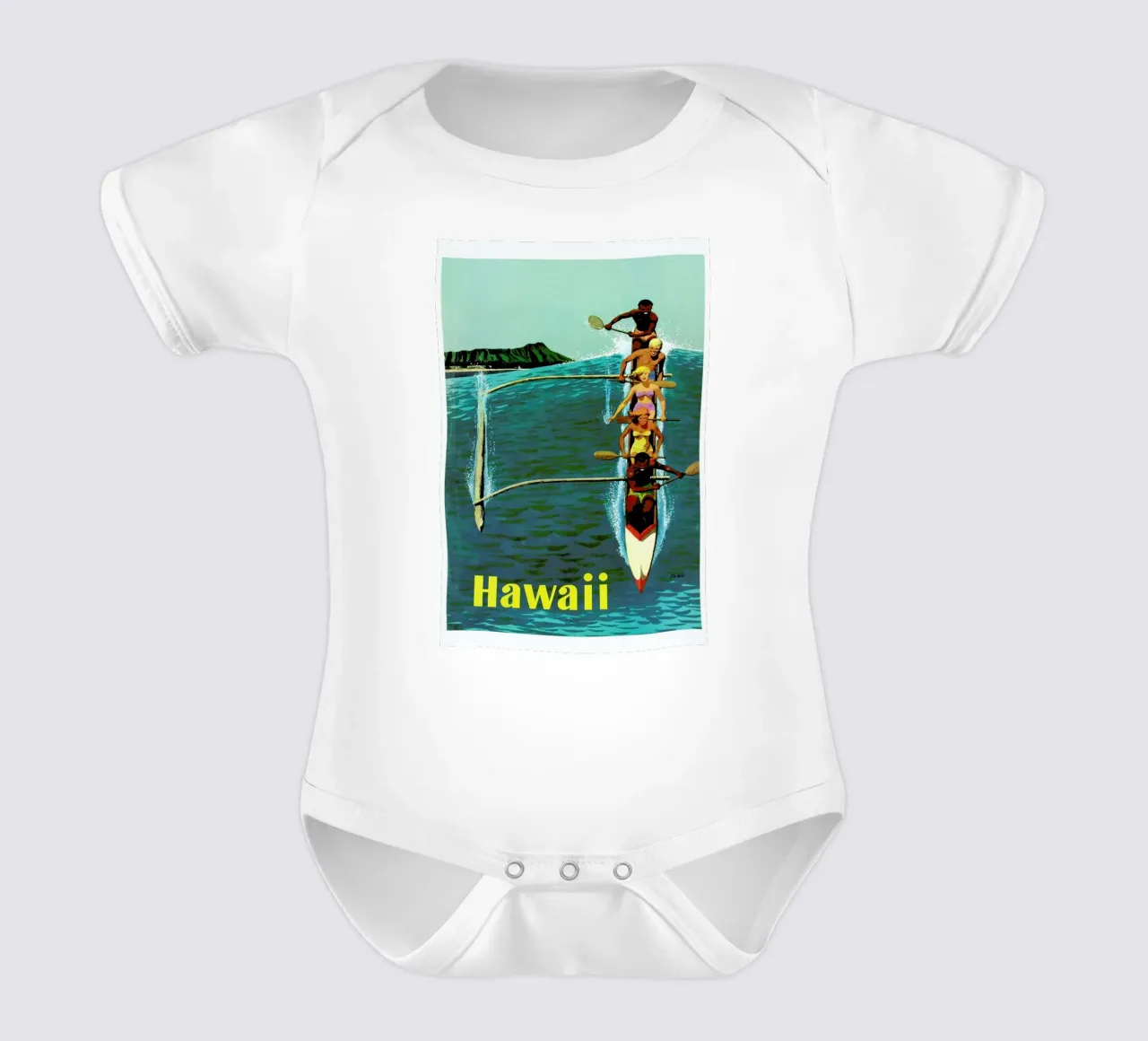 hawaii3 body neonato maniche corte da Robert Livingston