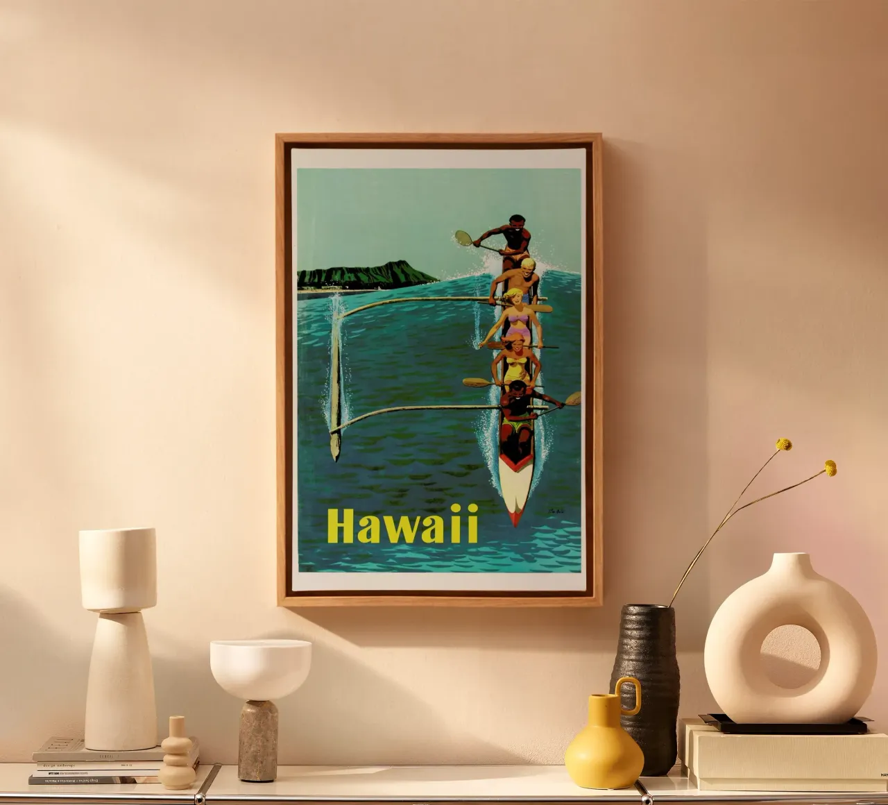 hawaii3 tela con Cornice a cassetta da Robert Livingston