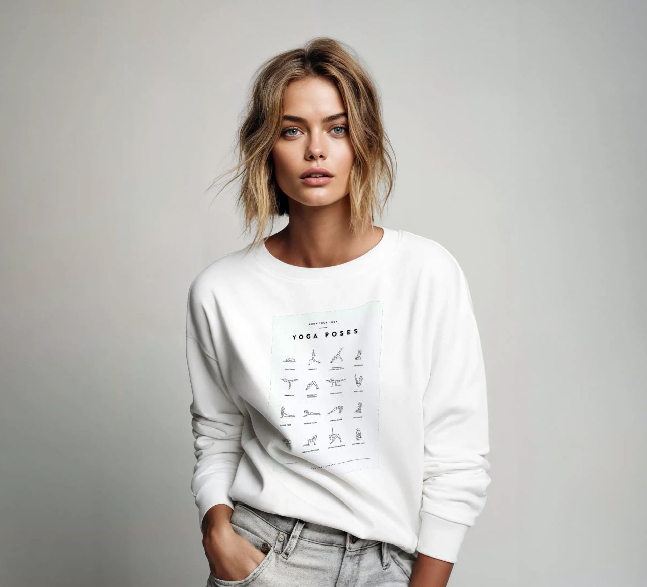 Yoga Chart sweatshirt by daylight design studio