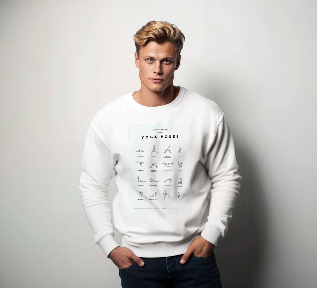 Yoga Chart sweatshirt by daylight design studio