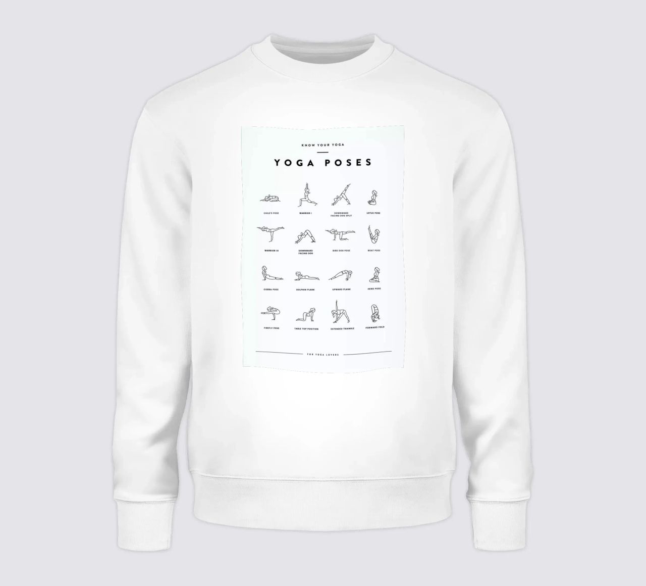 Yoga Chart sweatshirt by daylight design studio
