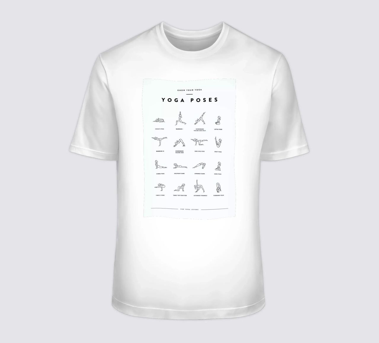 Yoga Chart t-shirt by daylight design studio
