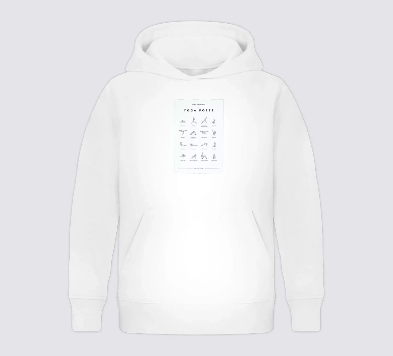 Yoga Chart kids hoodie by daylight design studio