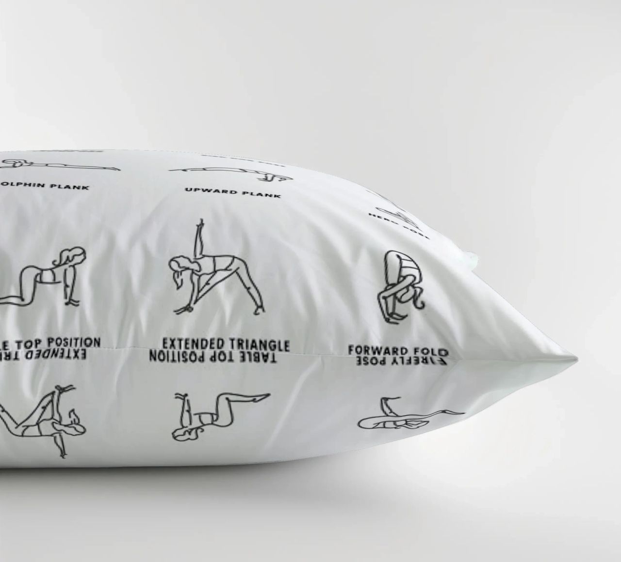Yoga Chart decorative cushion by daylight design studio