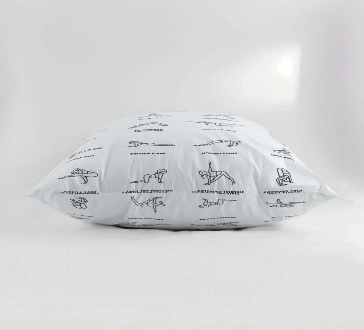 Yoga Chart decorative cushion by daylight design studio