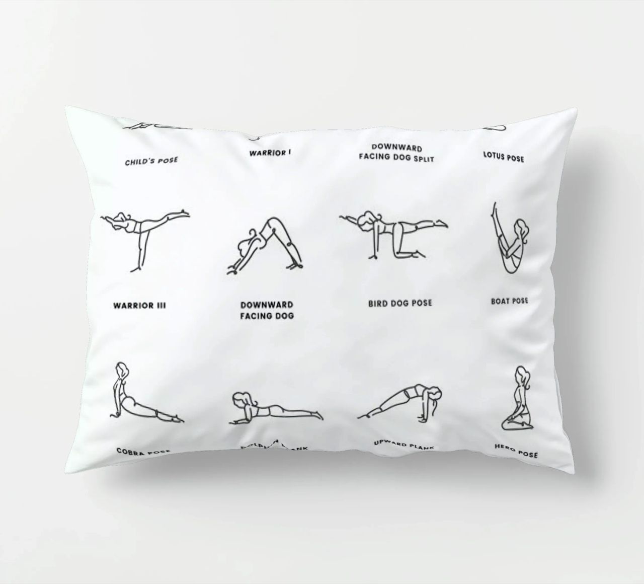 Yoga Chart decorative cushion by daylight design studio