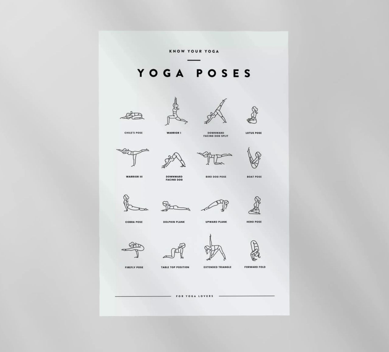 Yoga Chart backlit film by daylight design studio