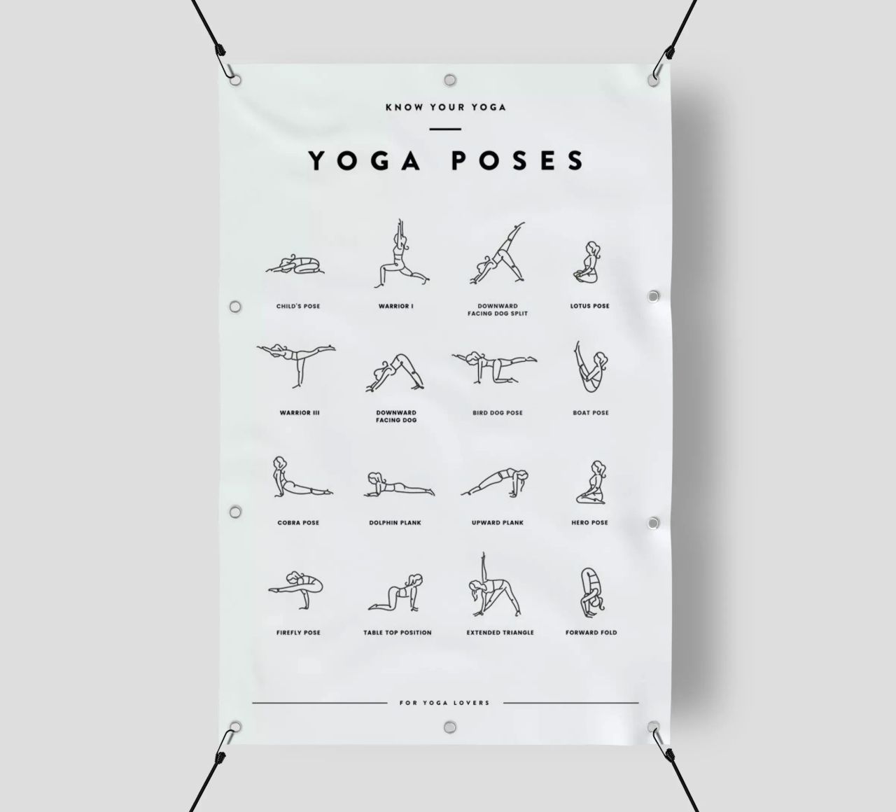 Yoga Chart pvc cover by daylight design studio