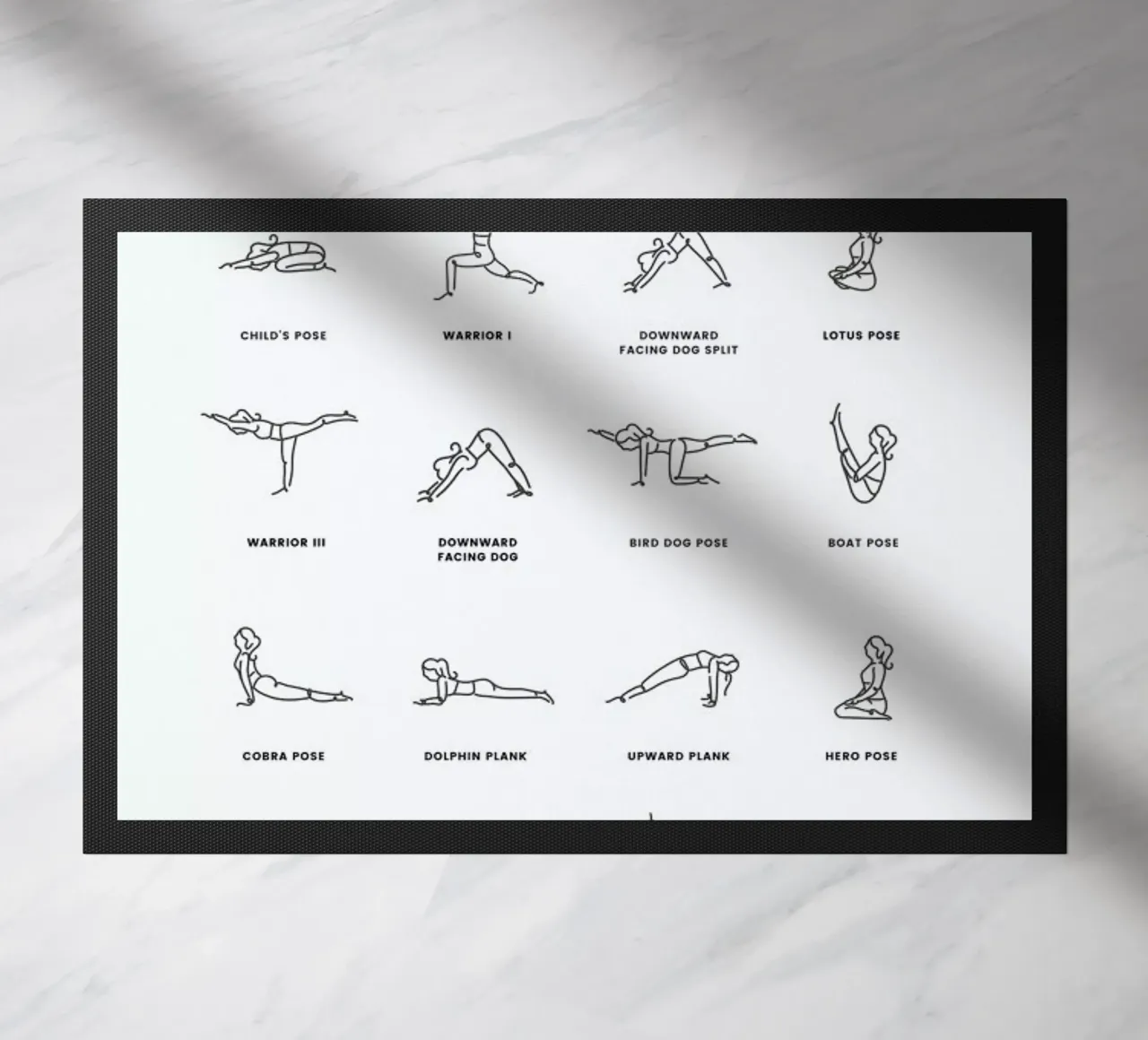 Yoga Chart deurmat van daylight design studio