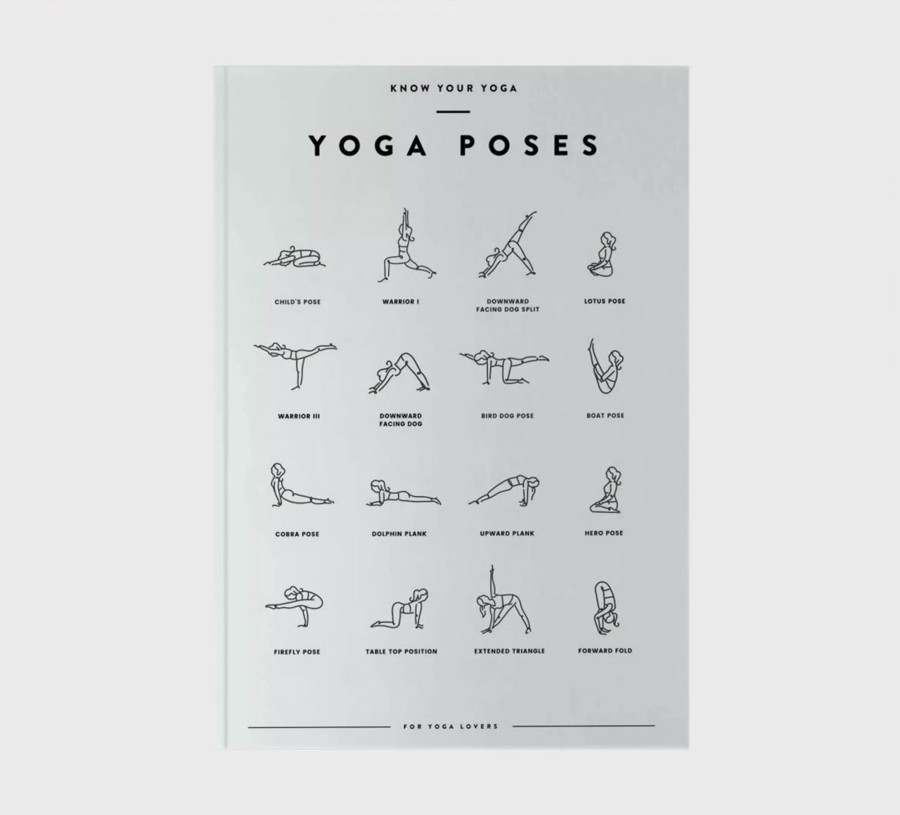 Yoga Chart notebook by daylight design studio