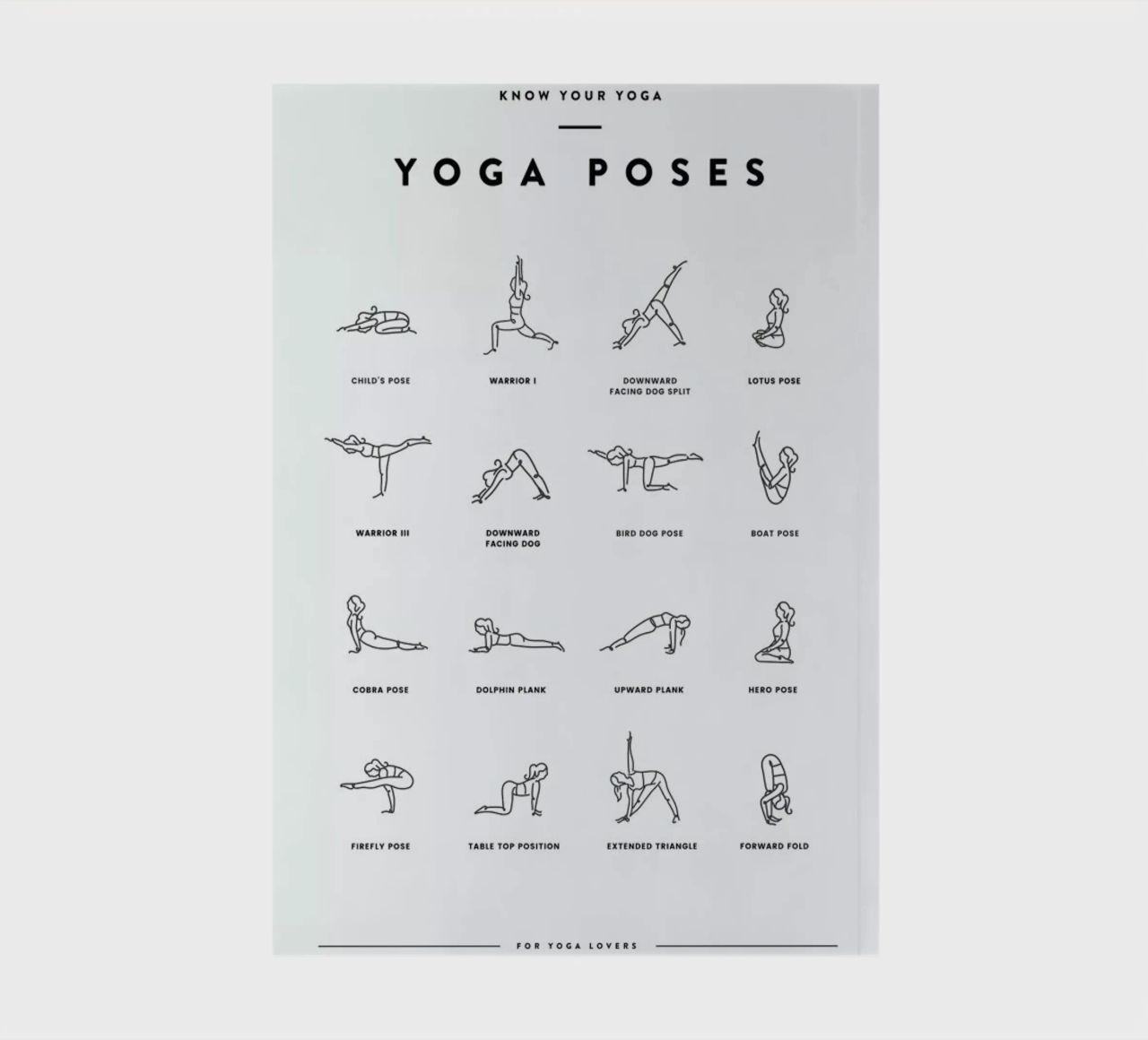 Yoga Chart notebook by daylight design studio