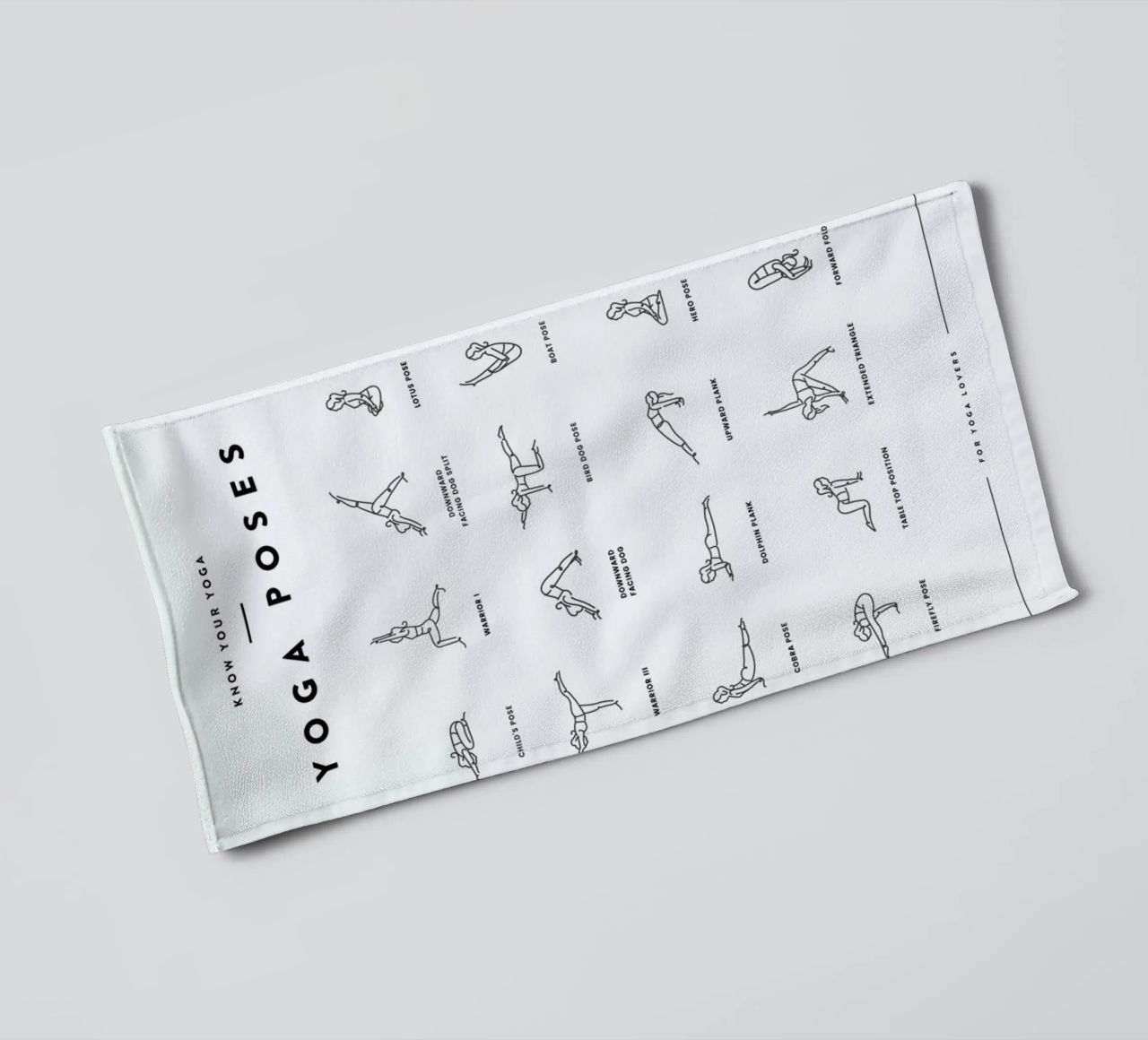 Yoga Chart towel by daylight design studio