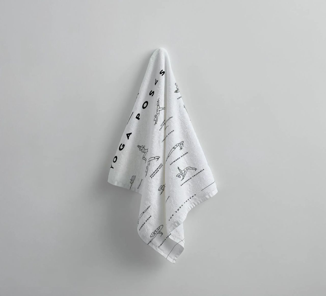 Yoga Chart towel by daylight design studio